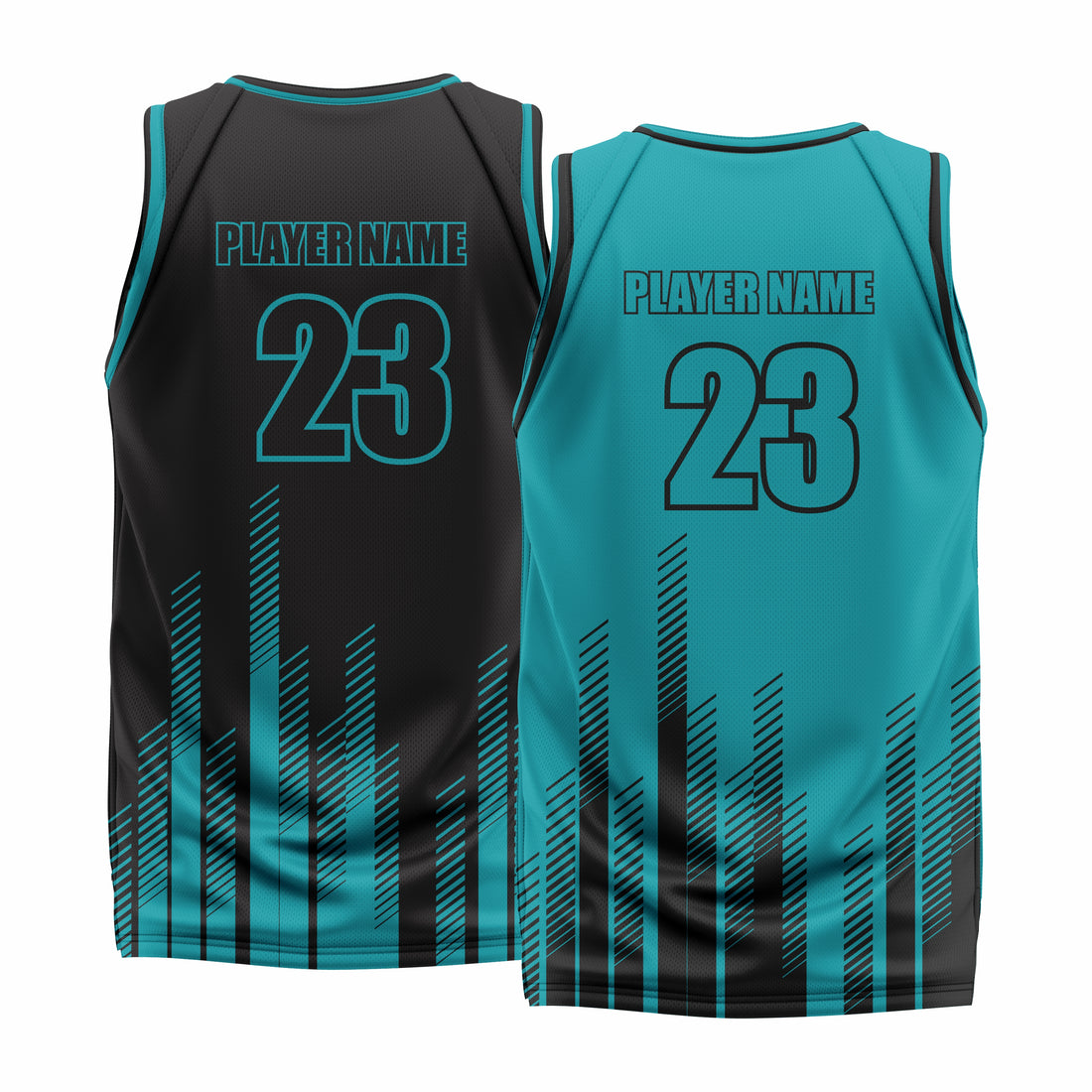 Custom Reversible V-Neck Basketball Jerseys
