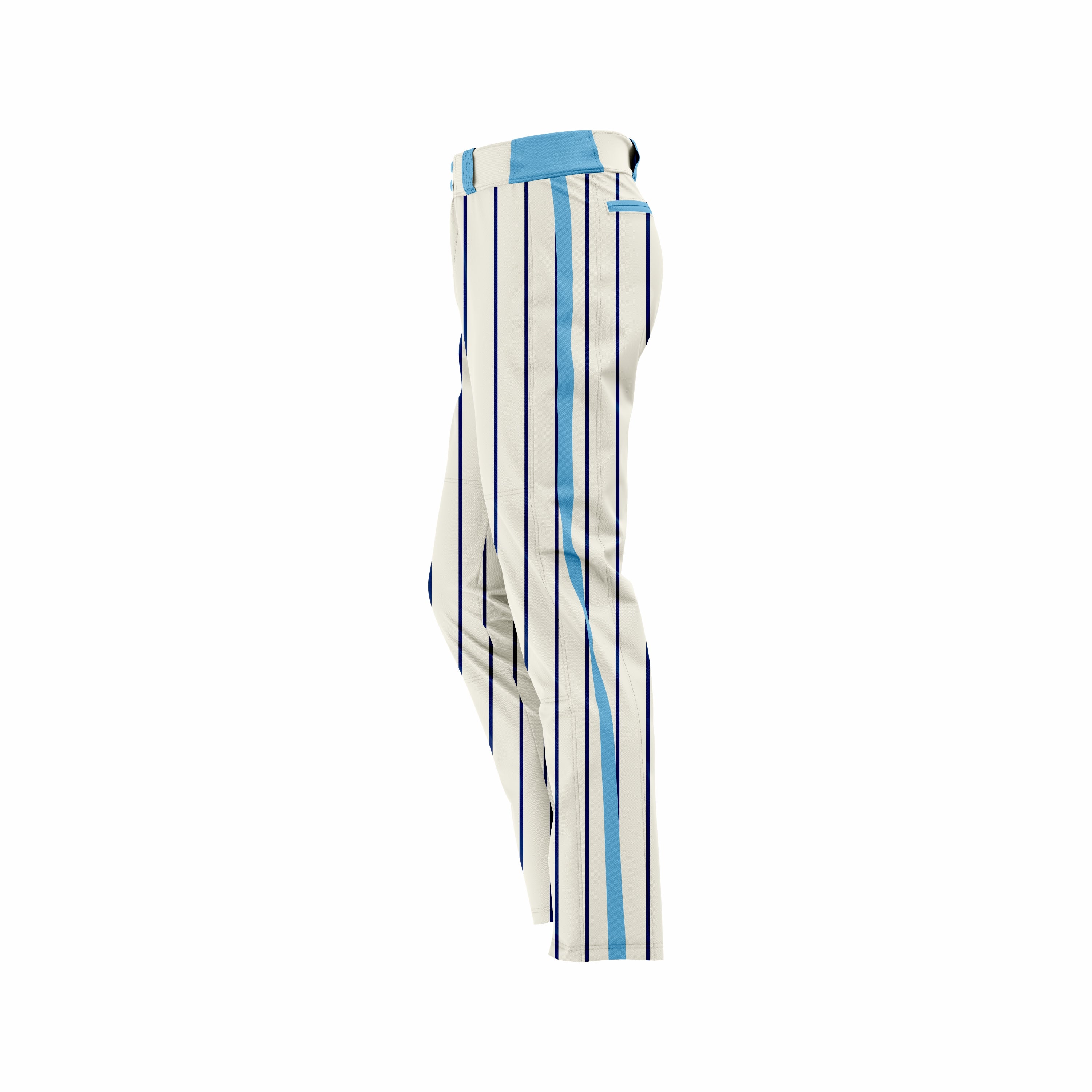 Custom Off White, Blue & Cyan softball Pant