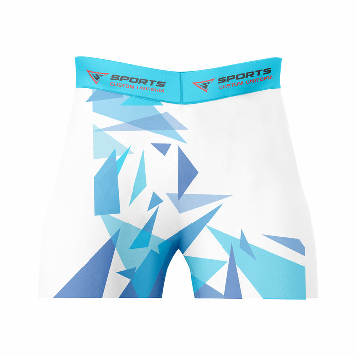 Custom Blue white Authentic Compression Short