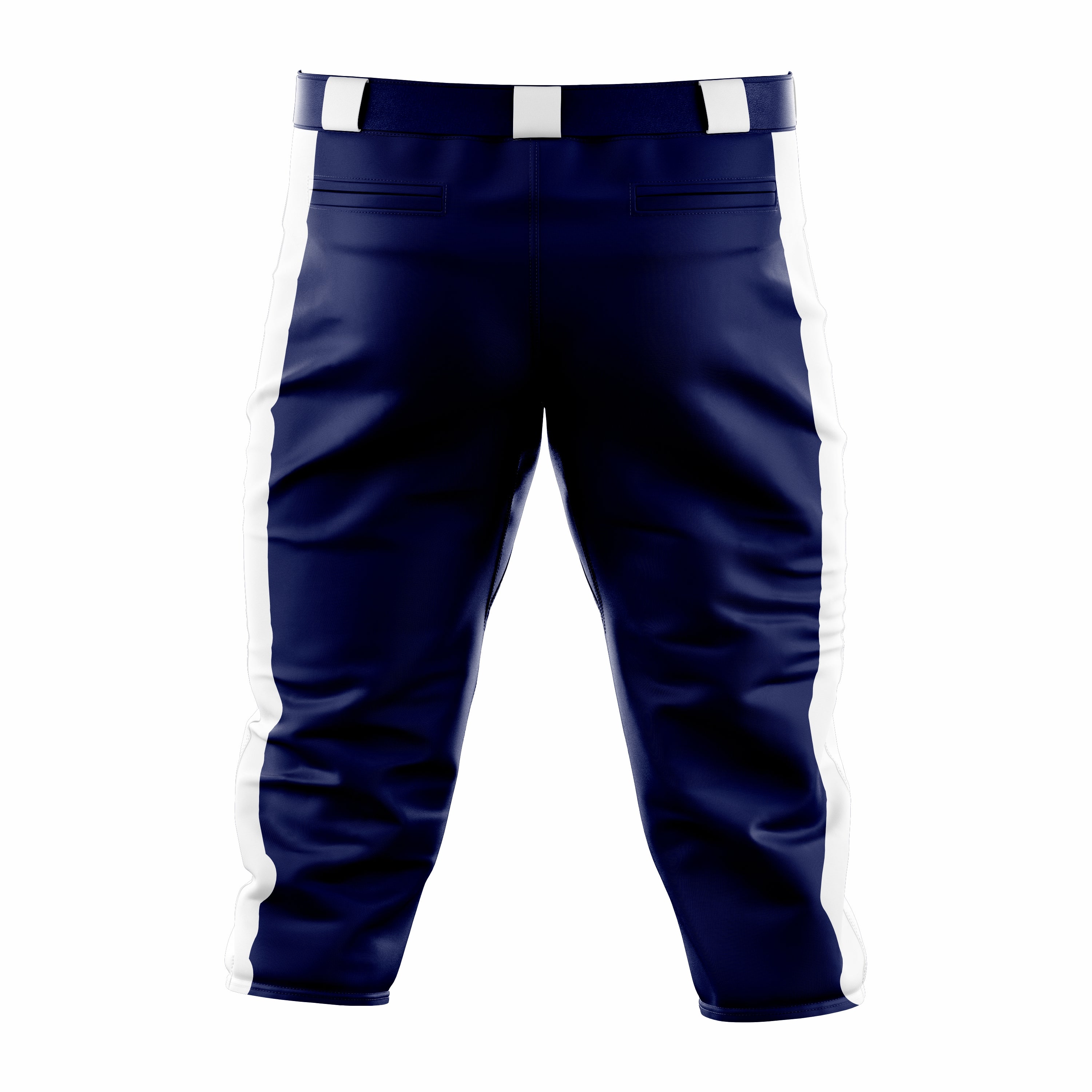 Custom Dark Blue & White softball Knicker Pant