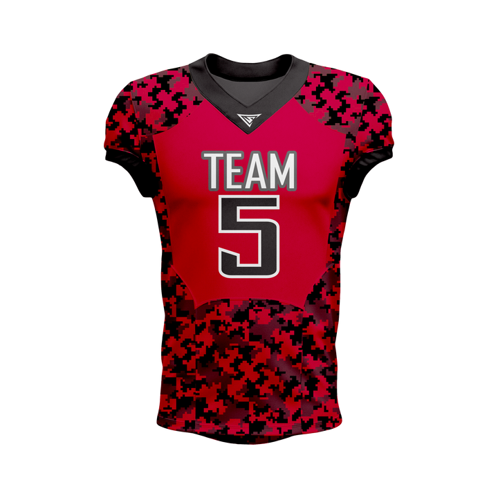 Custom Red & Black American Football Jersey