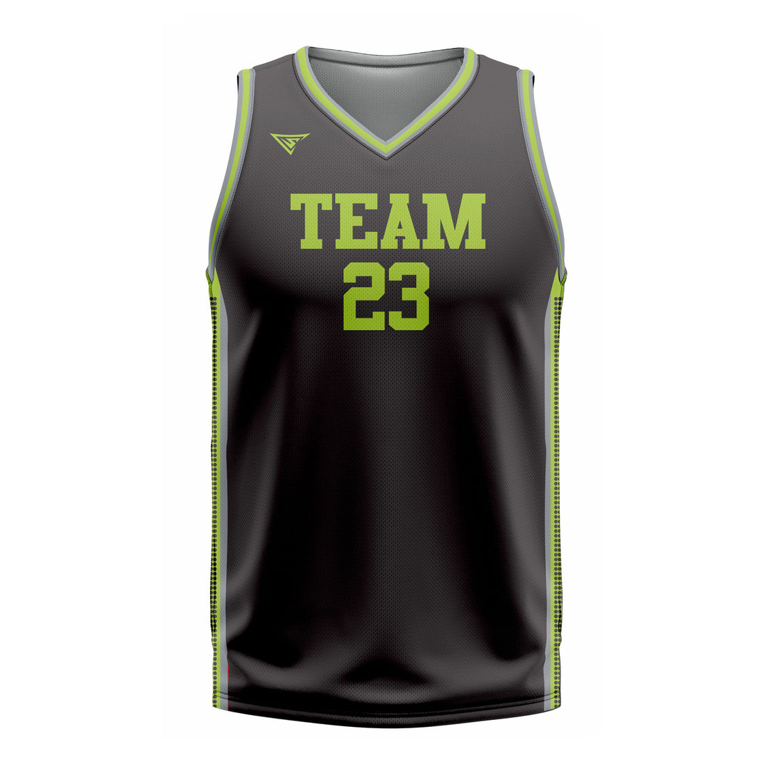 CUSTOM BLACK GREEN BASKETBALL JERSEY