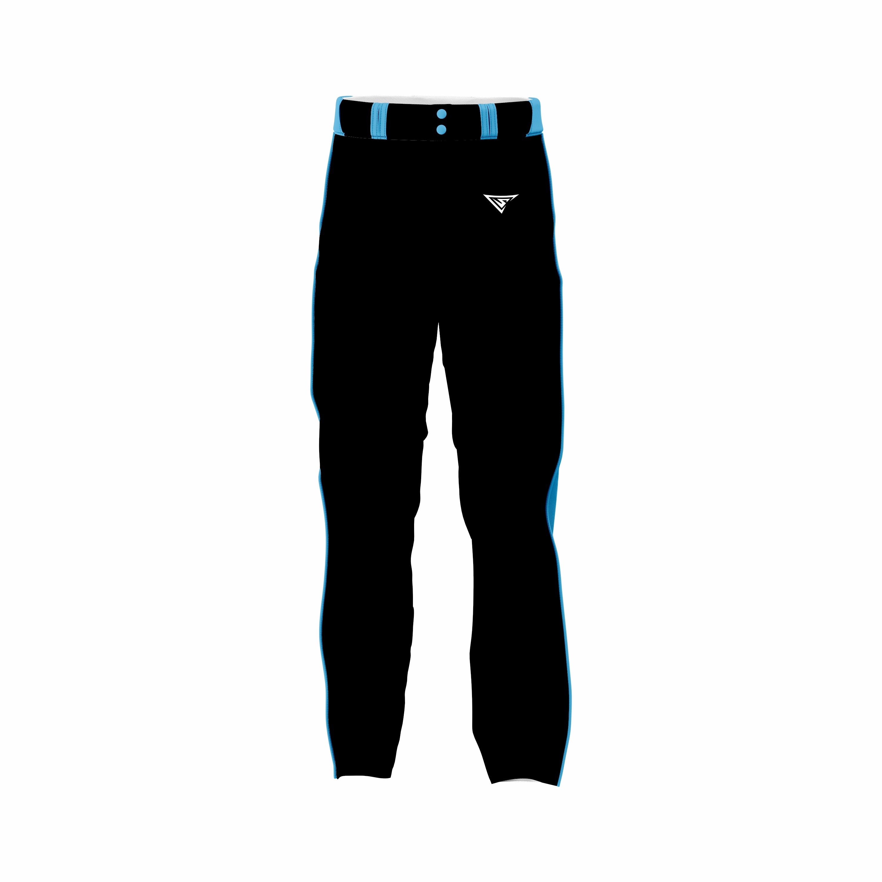 Custom Black & Cyan softball Pant