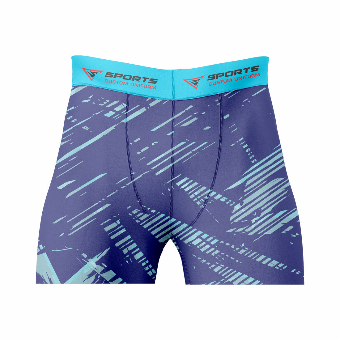Custom Blue Navy Authentic Compression Short