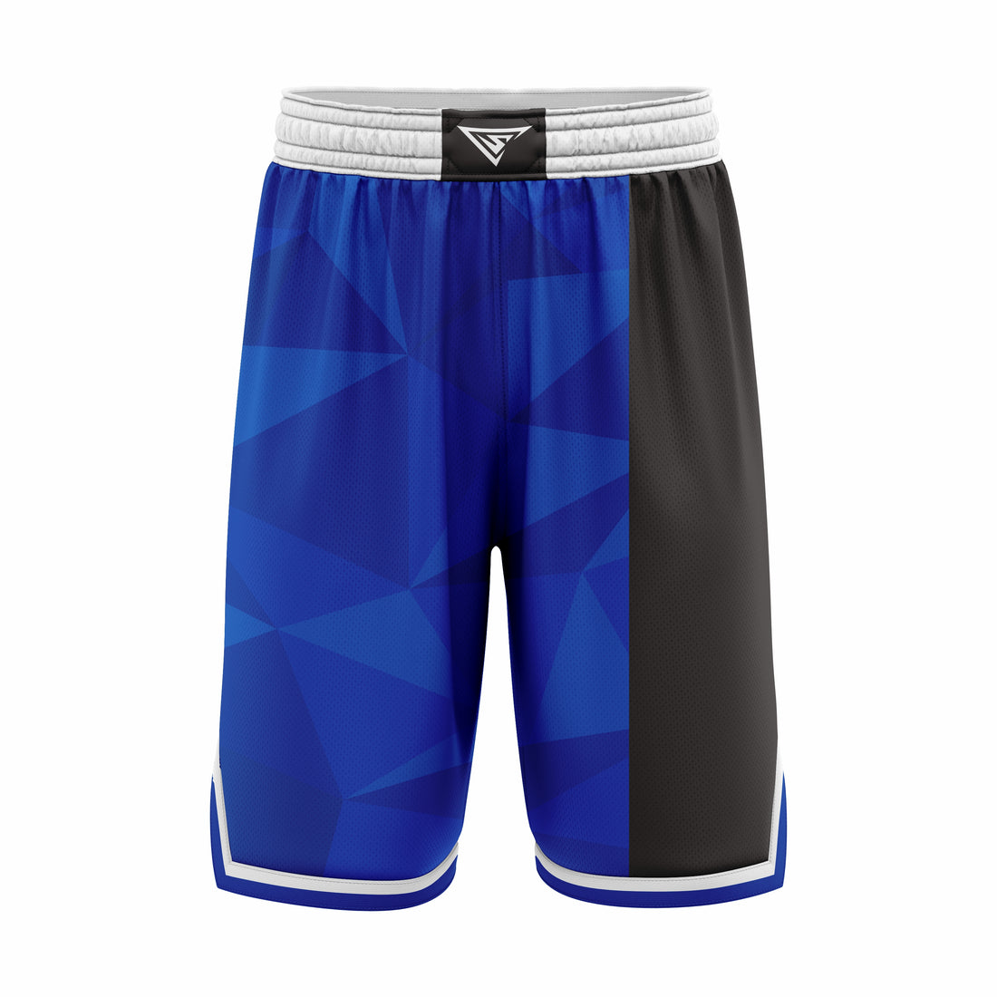 Custom Blue Black Authentic Basketball Shorts