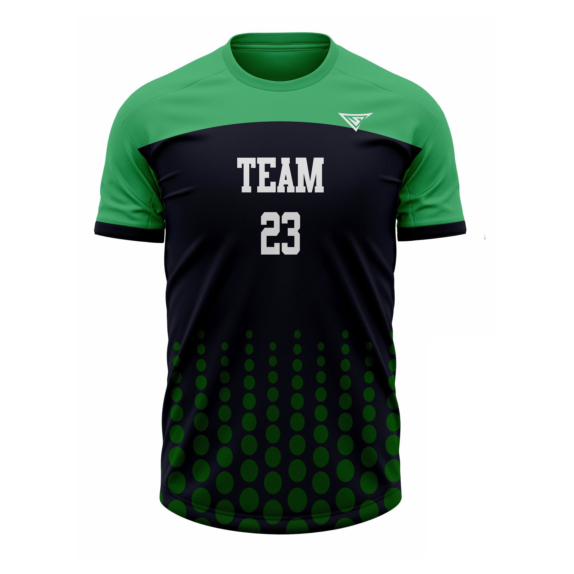 CUSTOM GREEN BLACK SOCCER JERSEY