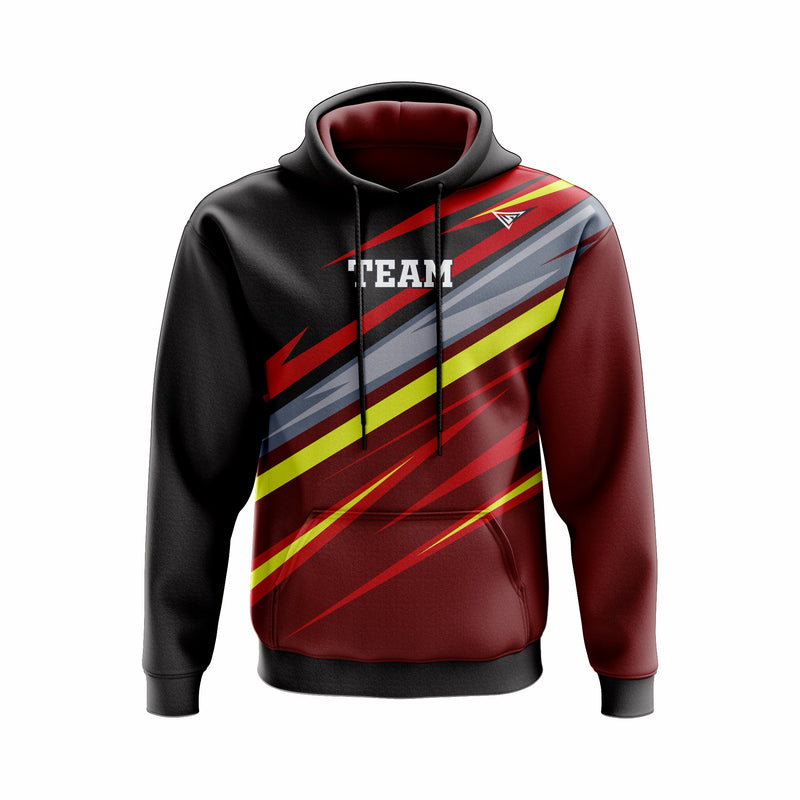 Custom Stitched Graffiti Pattern Maroon yellow gray 3D Sports Pullover Sweatshirt Hoodie