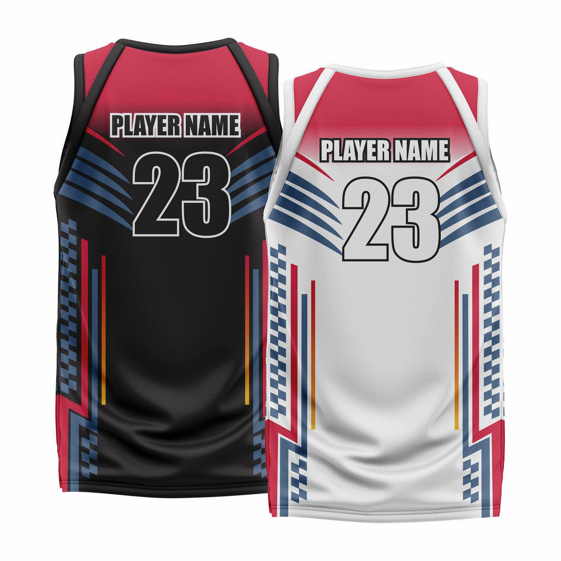 Custom Reversible V-Neck Basketball Jerseys