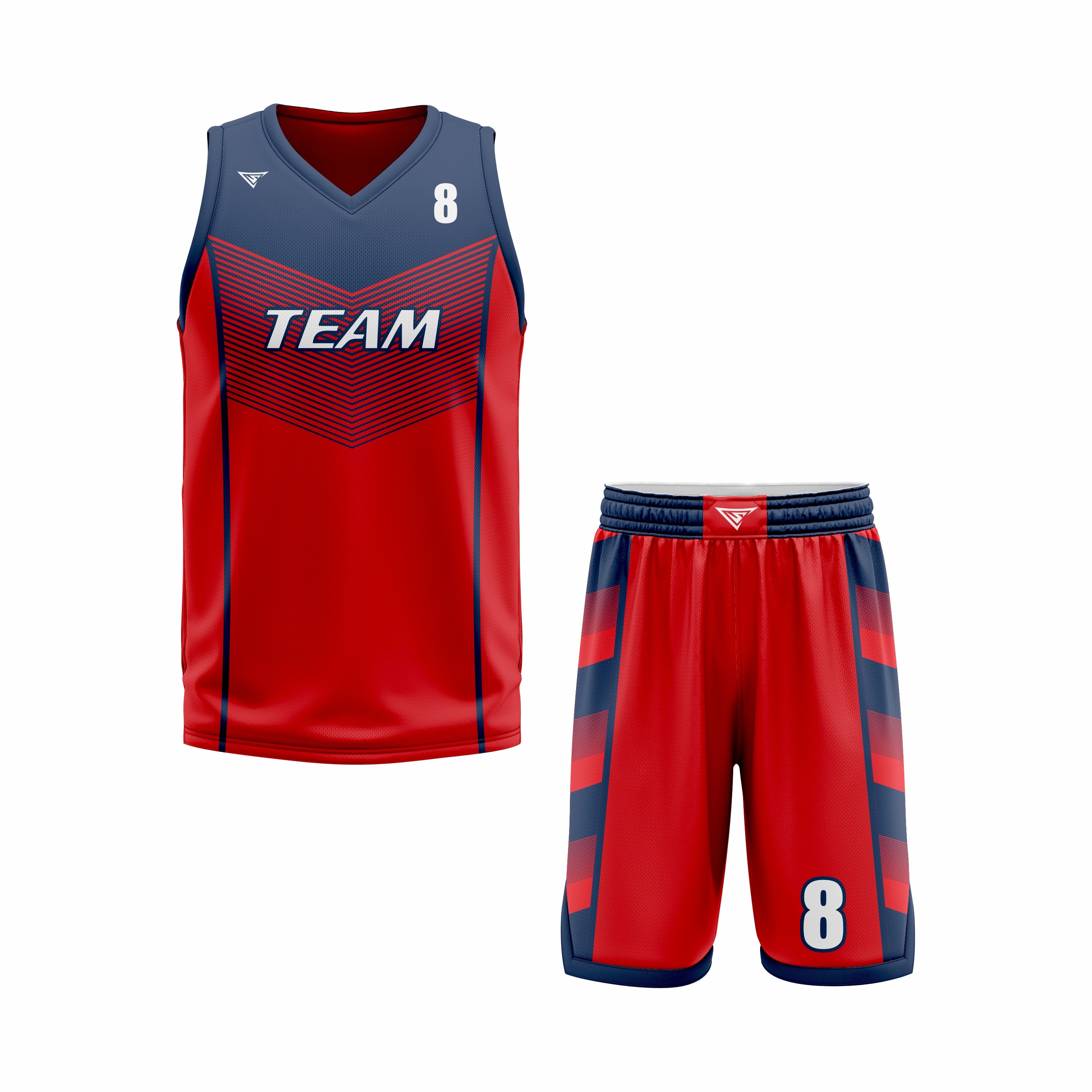 CUSTOM RED ROYAL BASKETBALL UNIFORM