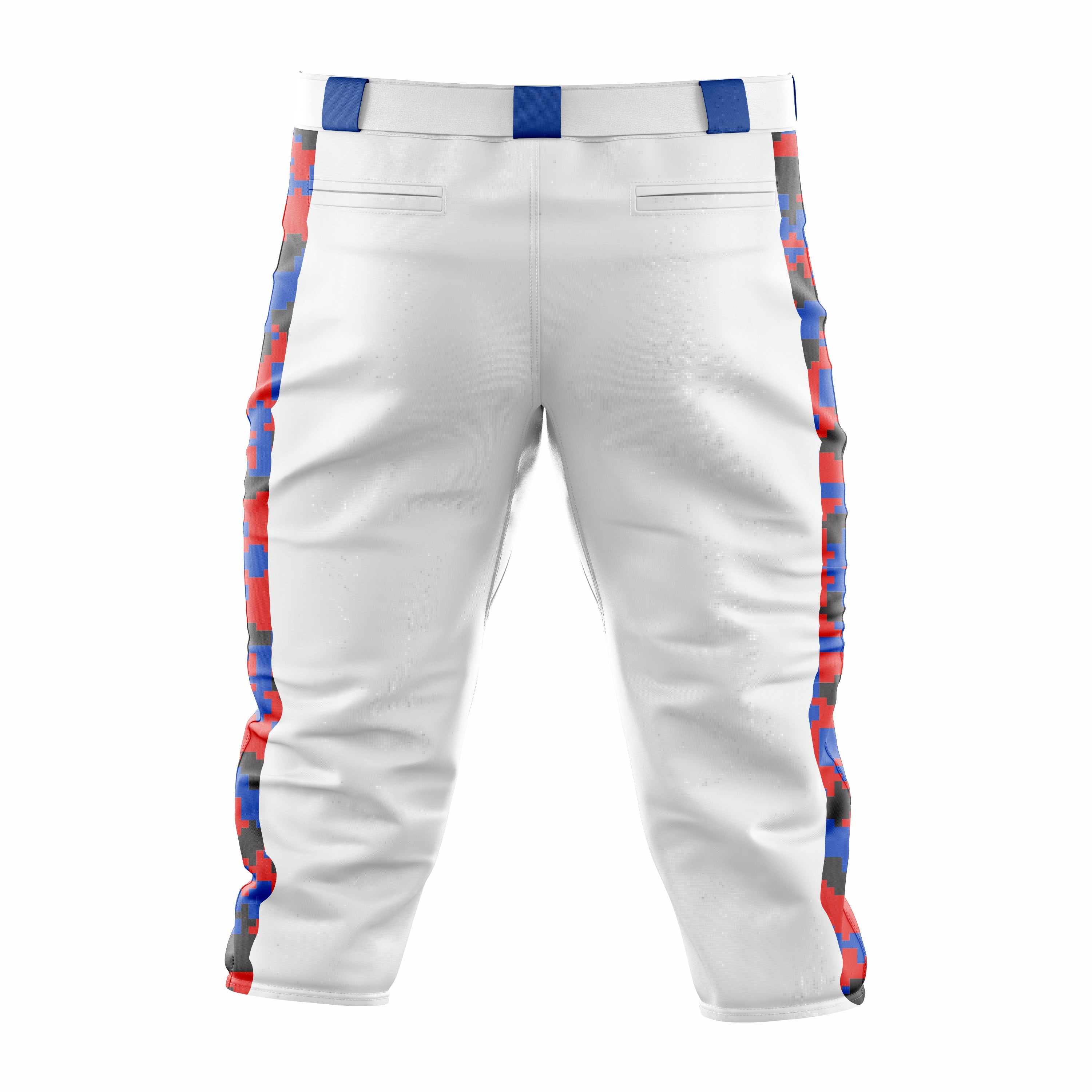 Custom White, Blue & Red Baseball Knicker Pant