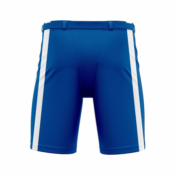 Custom Blue White Hockey Shell Short