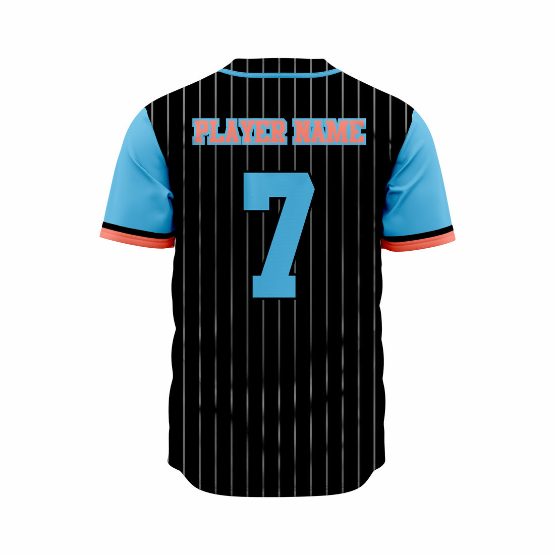 Custom Black, Blue & Red Authentic Softball full Buttons Jersey