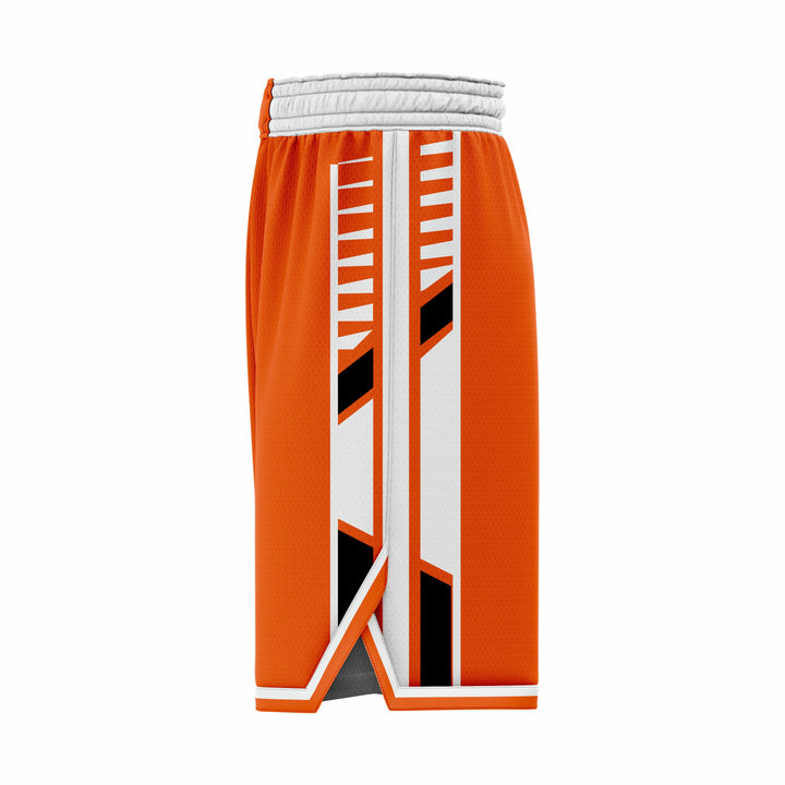 Custom Orange, White & Black Authentic Basketball Shorts