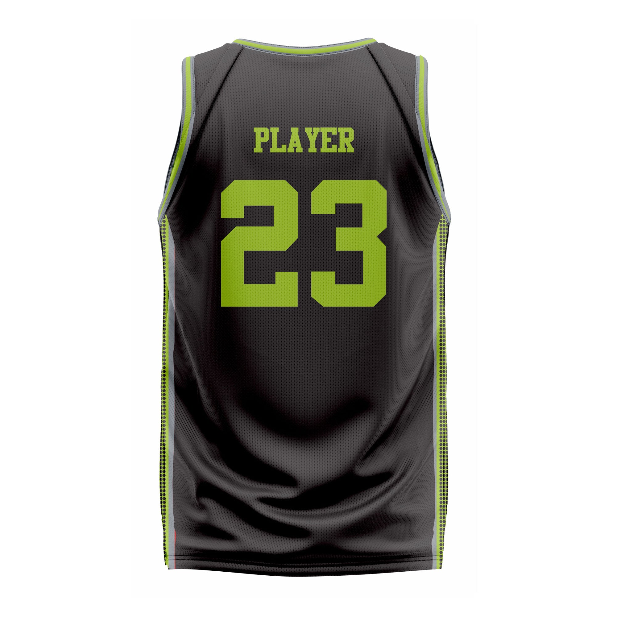 CUSTOM BLACK GREEN BASKETBALL JERSEY