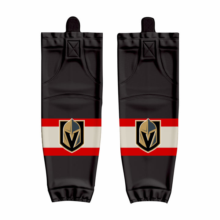 Custom Red Black Hockey Socks