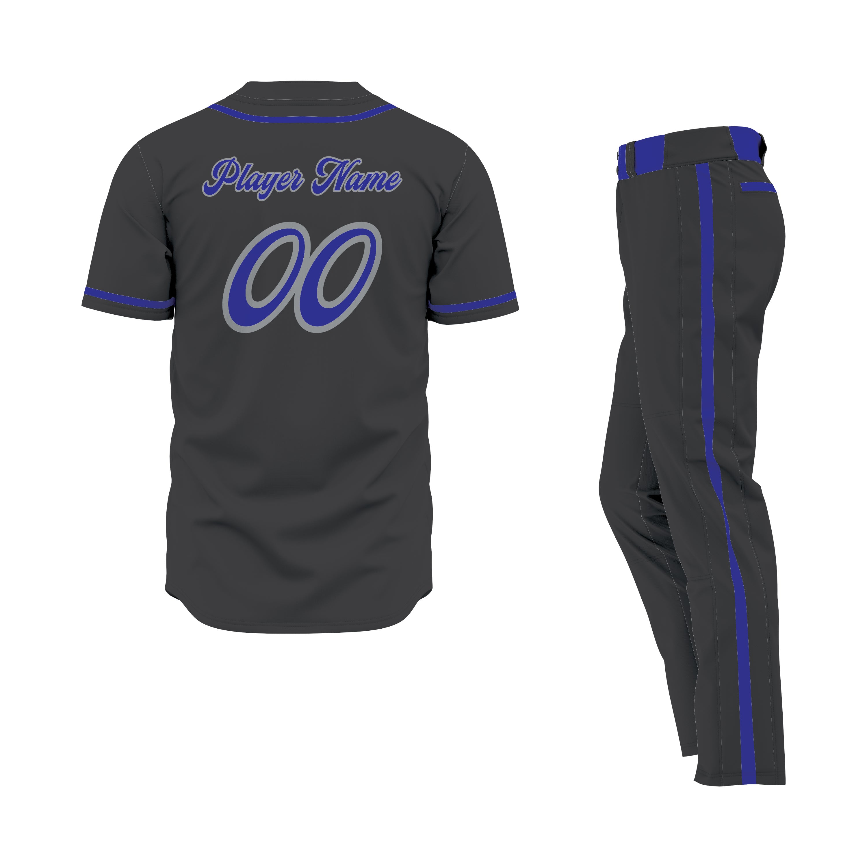 CUSTOM BLACK BASEBALL UNIFORM