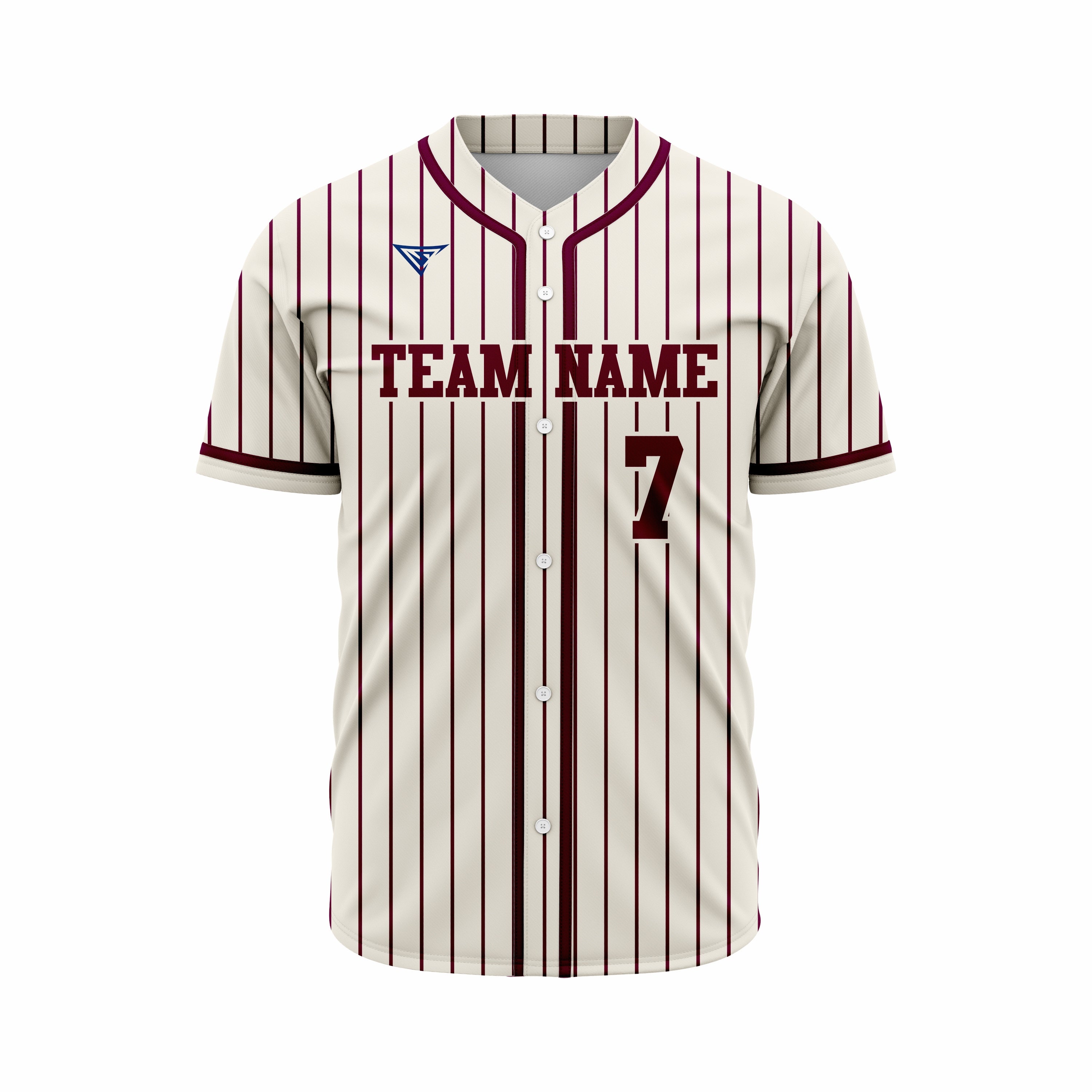 Custom Off White & Brown Authentic Softball full Buttons Jersey