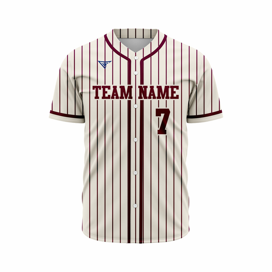 Custom Off White & Brown Authentic Softball full Buttons Jersey