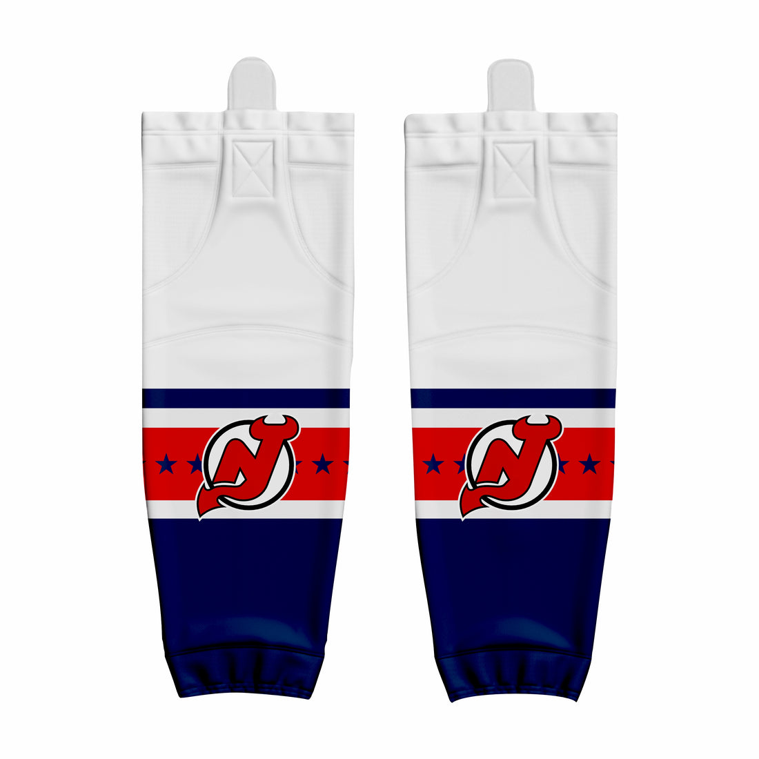 Custom Red white Blue Hockey Socks