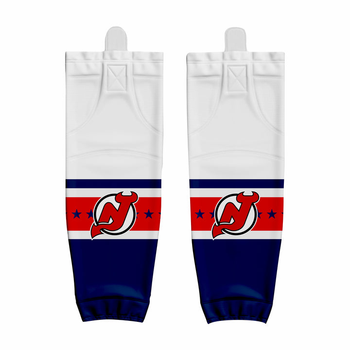 Custom Red white Blue Hockey Socks