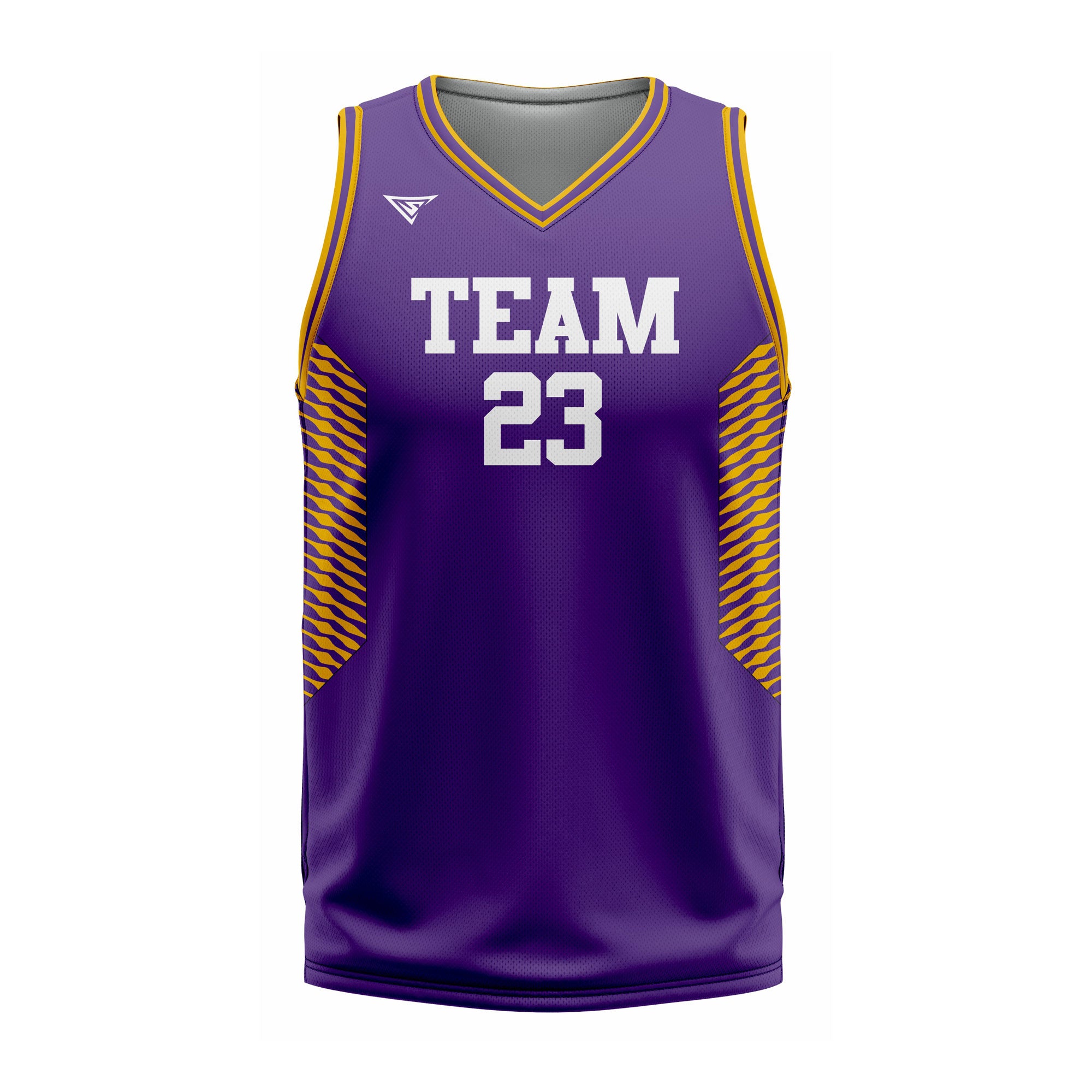 CUSTOM PURPLE YELLOW BASKETBALL JERSEY