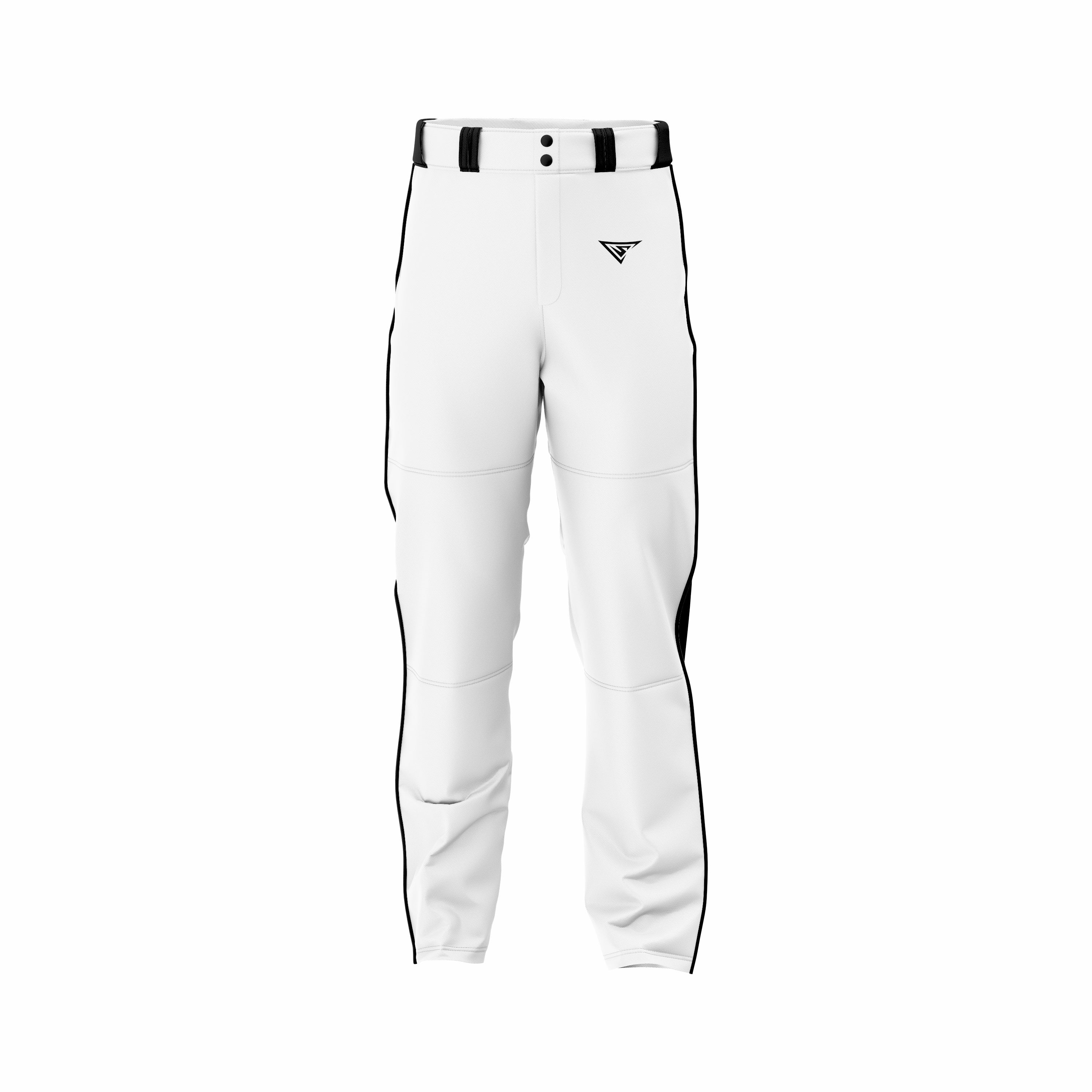Custom White & Black Baseball Pant