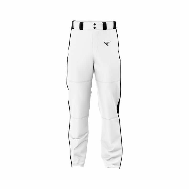 Custom White & Black Baseball Pant