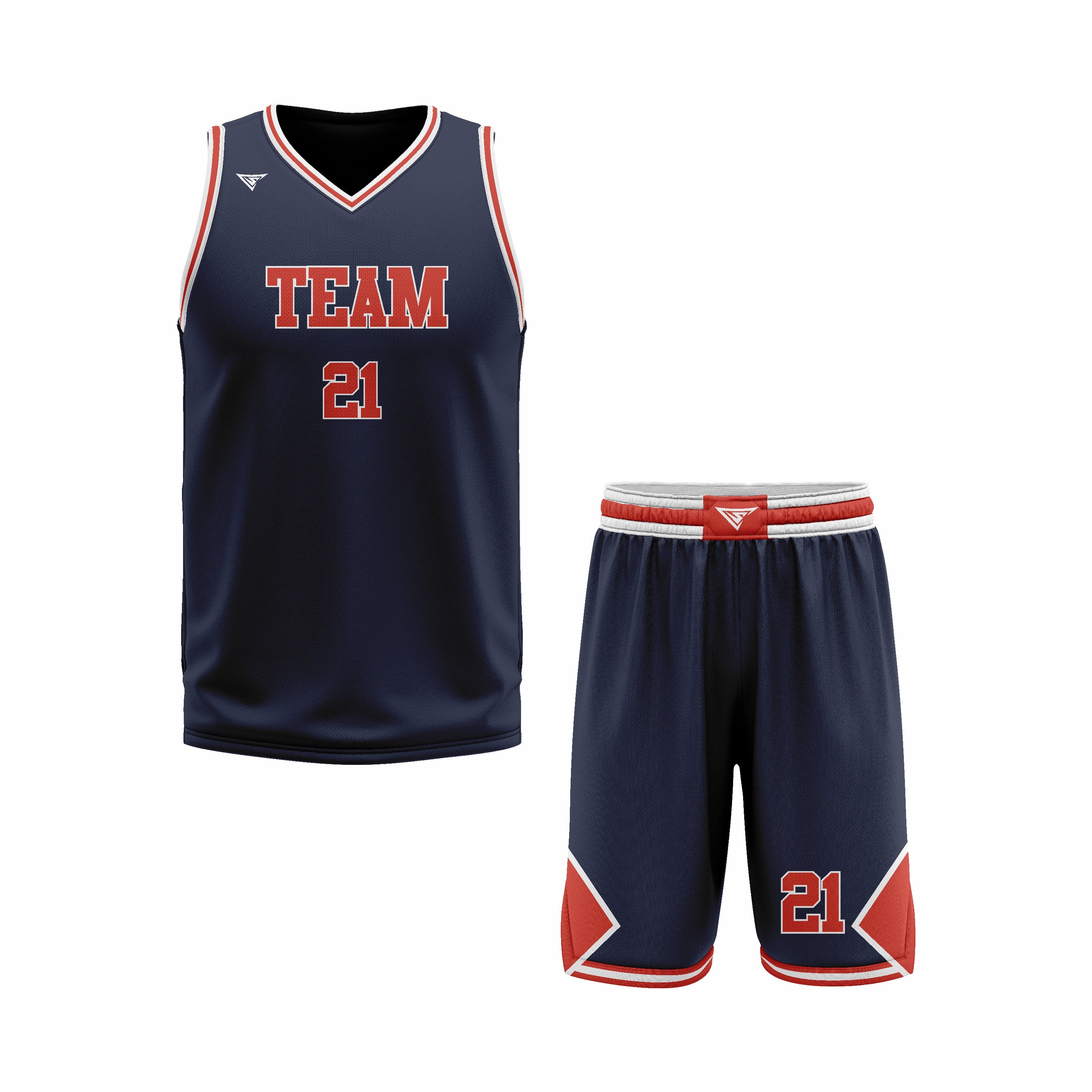 CUSTOM ROYAL RED BASKETBALL UNIFORM