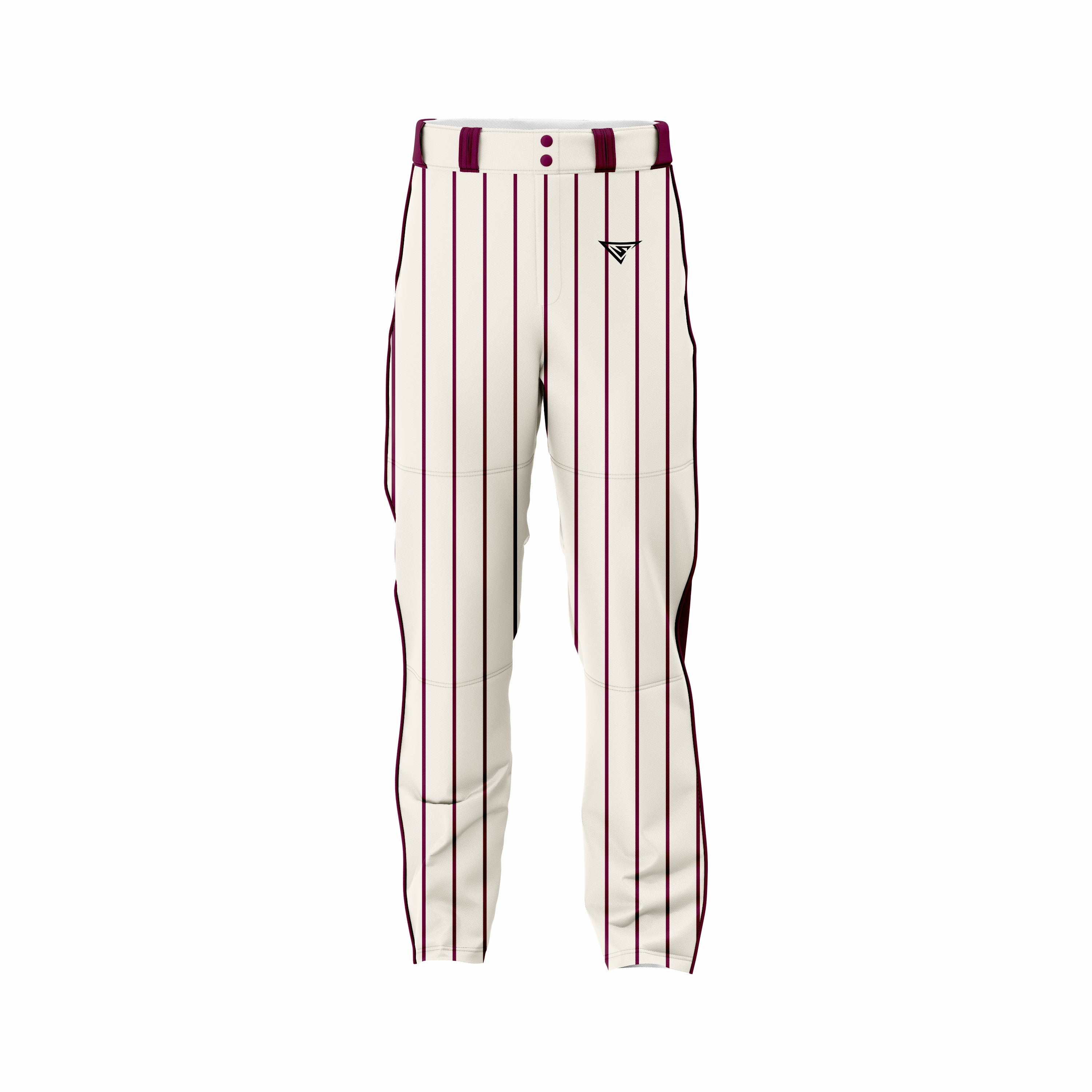 Custom Off White & Maroon softball Pant