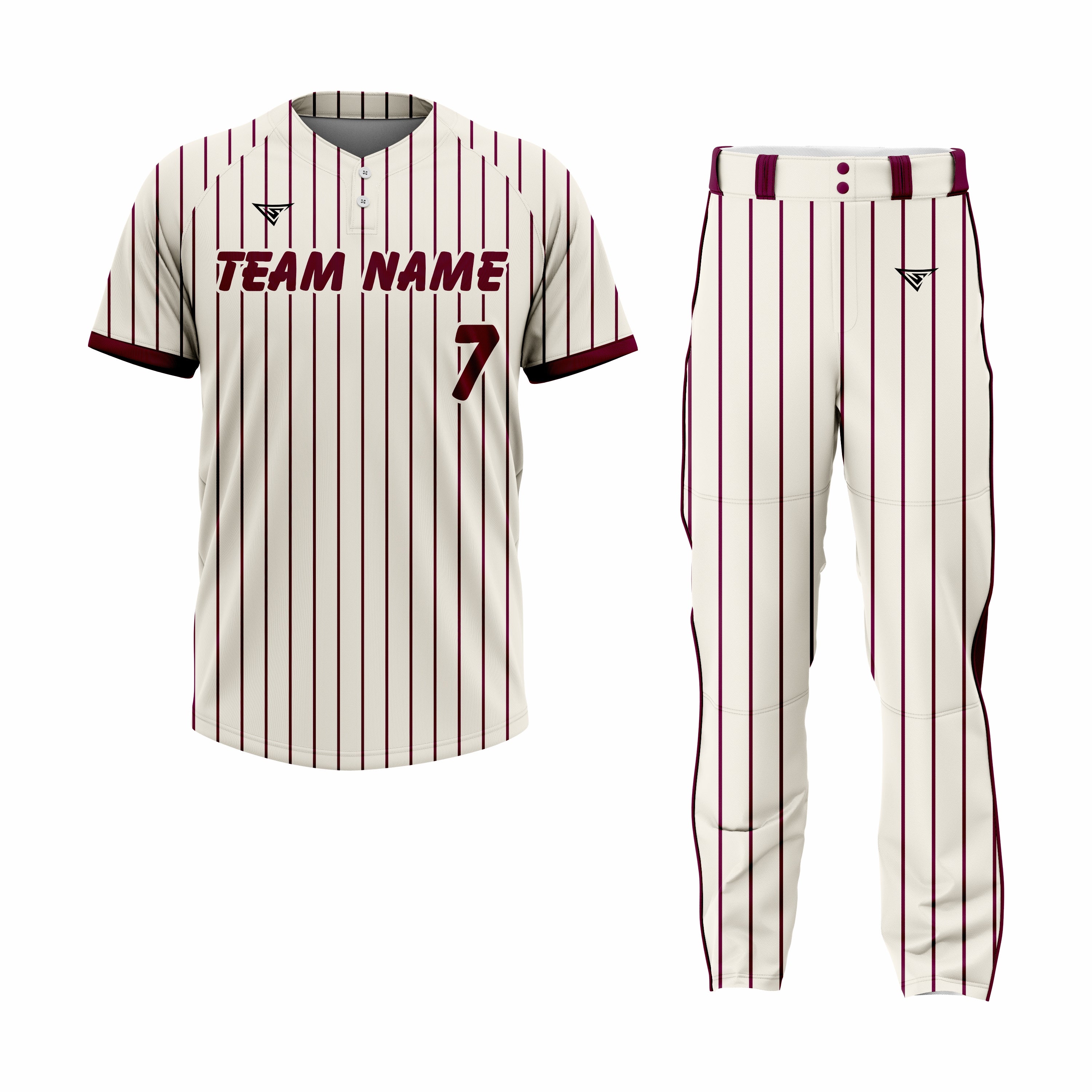 Custom Off White & Brown Authentic Softball Uniform