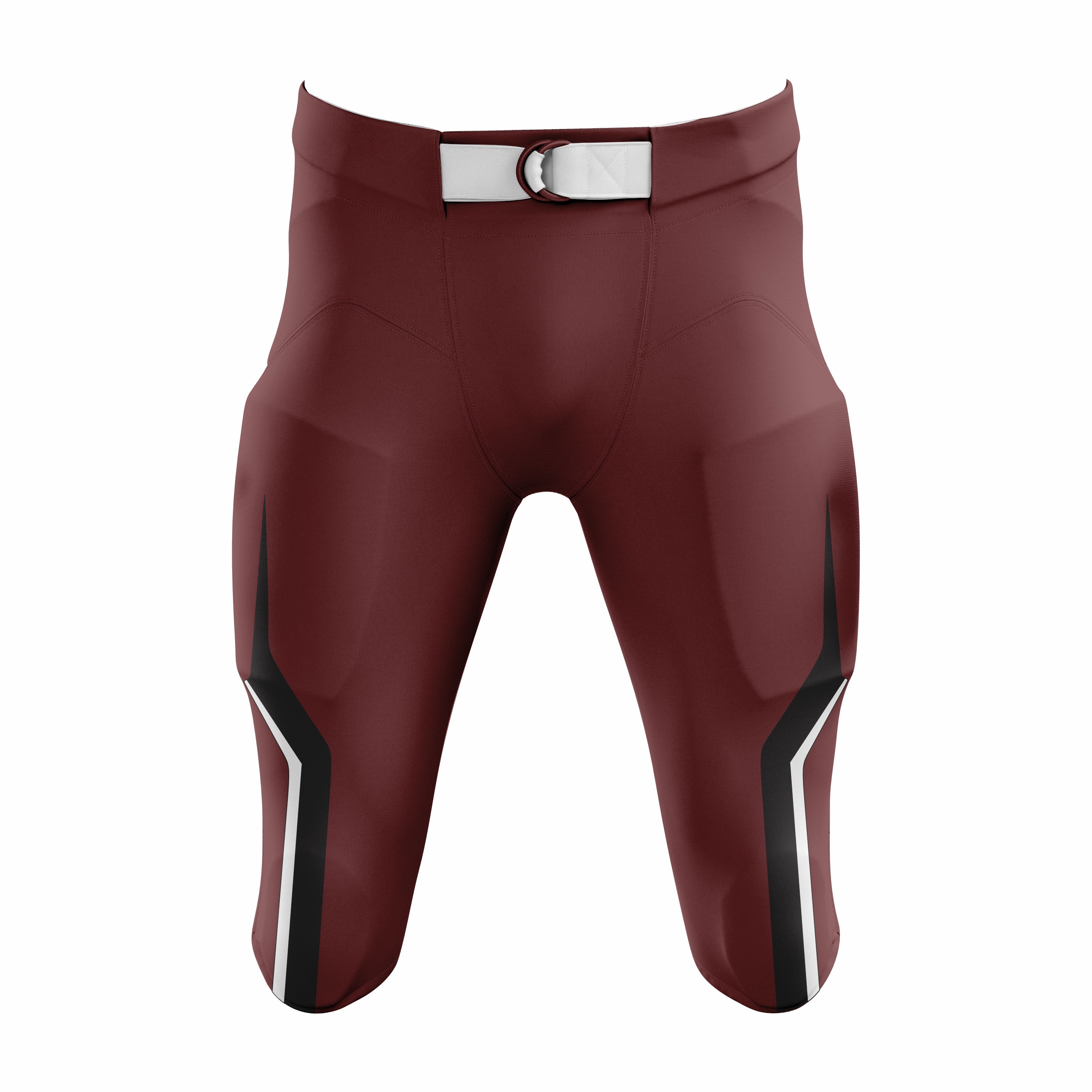 Custom Maroon & White American Football Pant