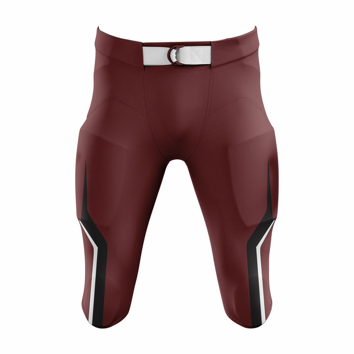 Custom Maroon & White American Football Pant