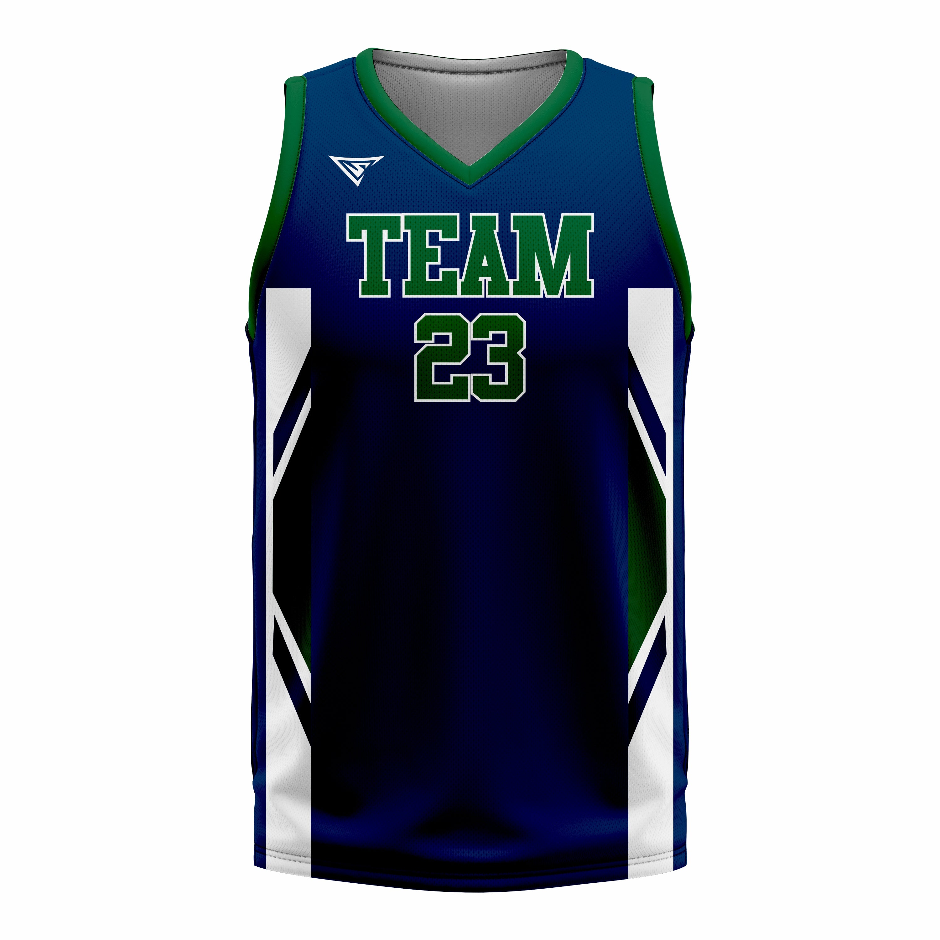 Custom Green white Blue Basketball Jersey | Sports Custom Uniform