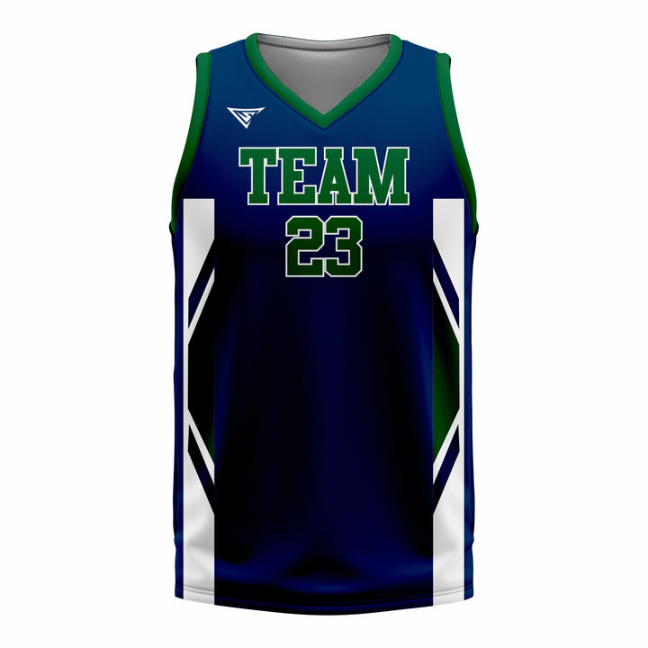 Custom Green white Blue Basketball Jersey | Sports Custom Uniform