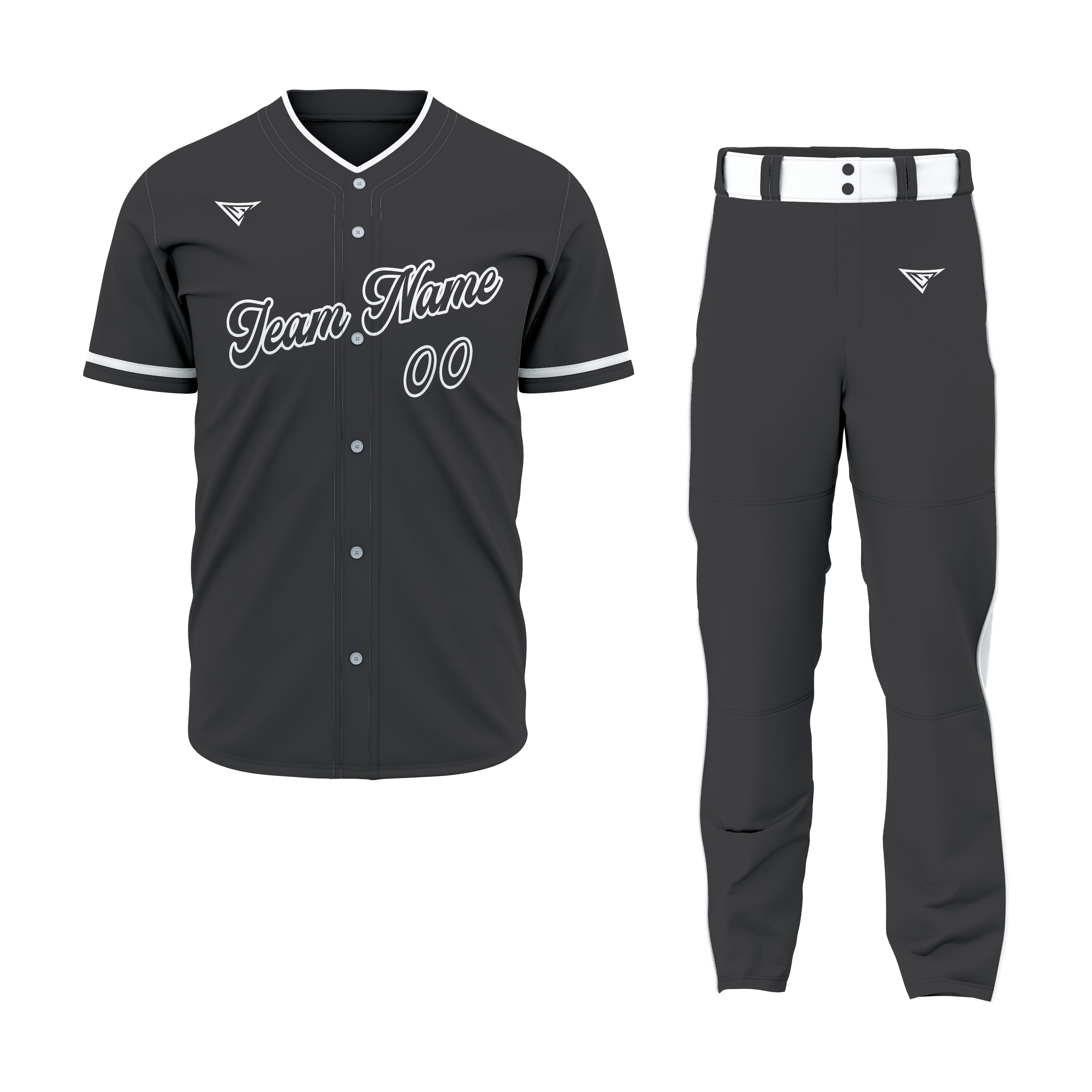CUSTOM BLACK BASEBALL UNIFORM