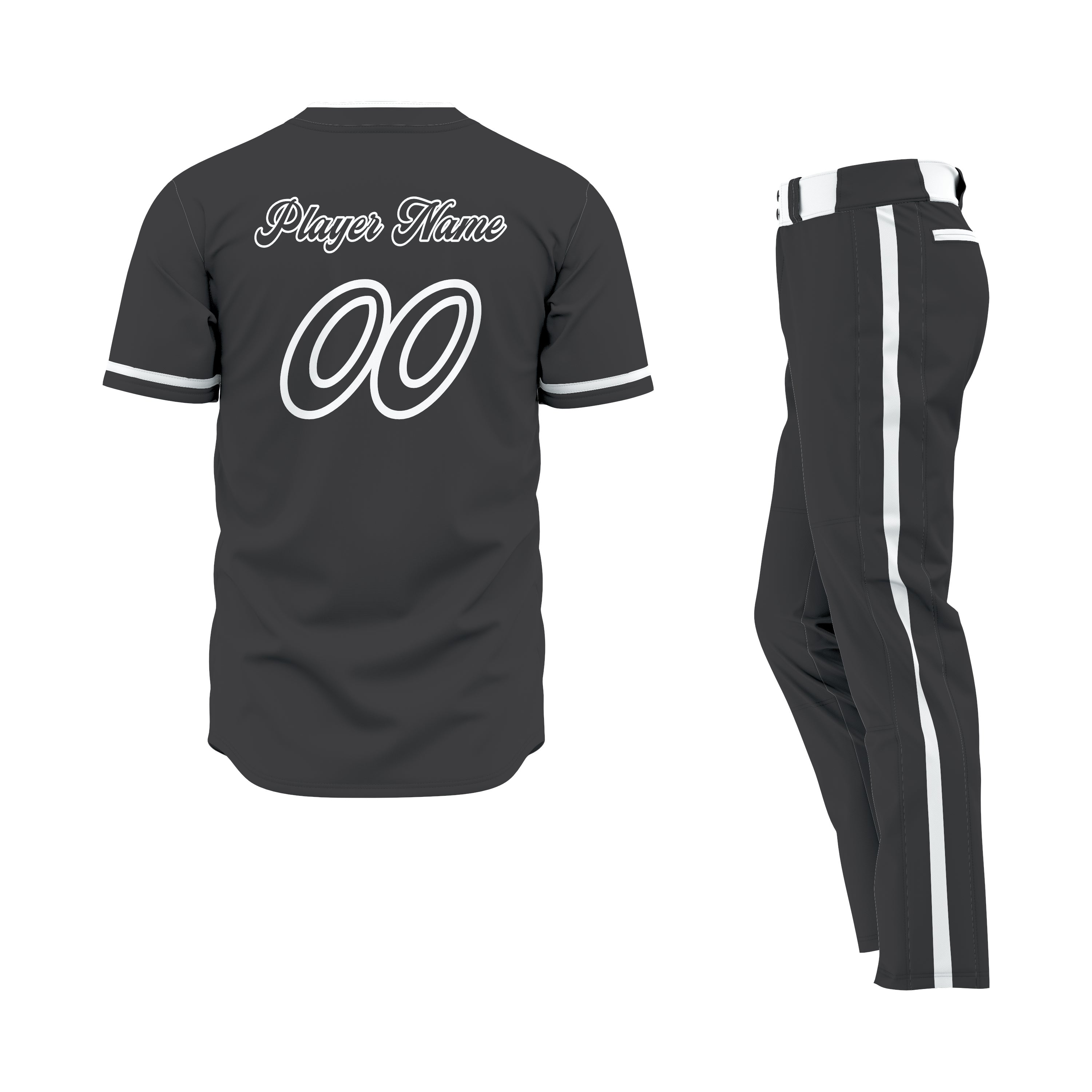 CUSTOM BLACK BASEBALL UNIFORM