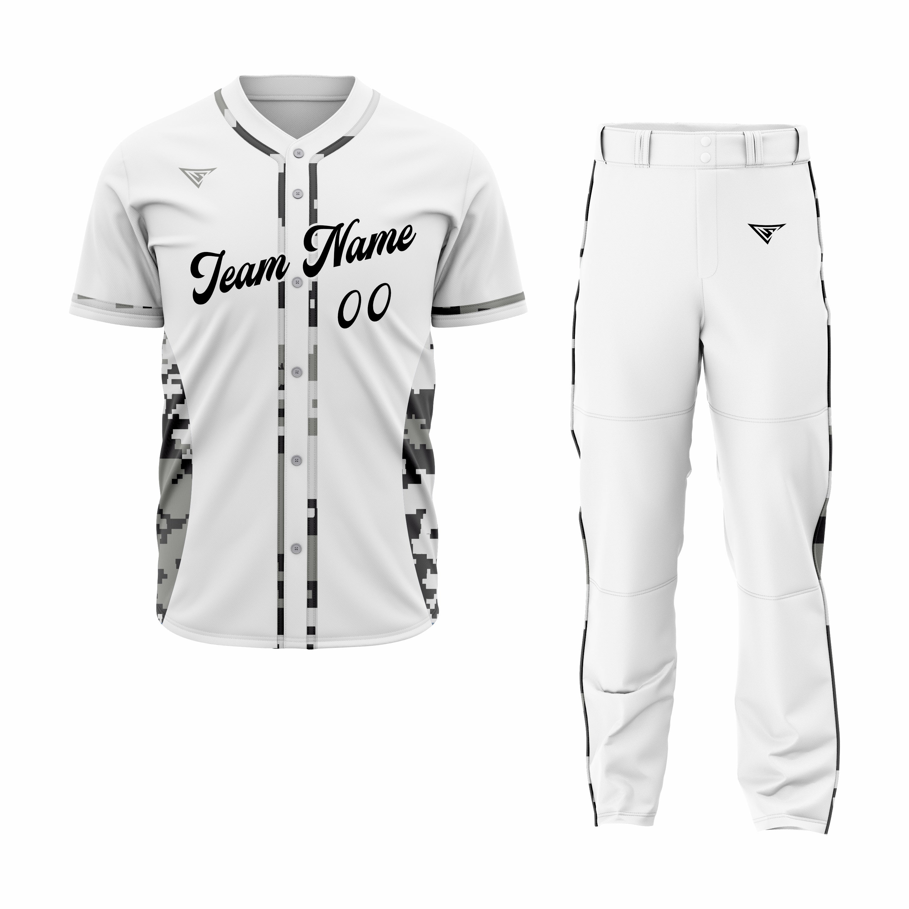 CUSTOM WHITE BASEBALL UNIFORM