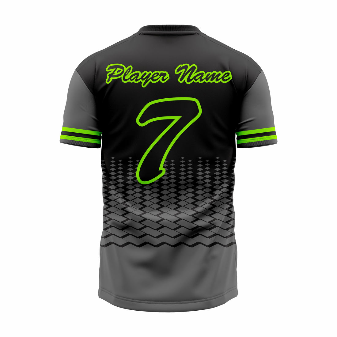 Custom Black & Green V-Neck Softball Jerseys
