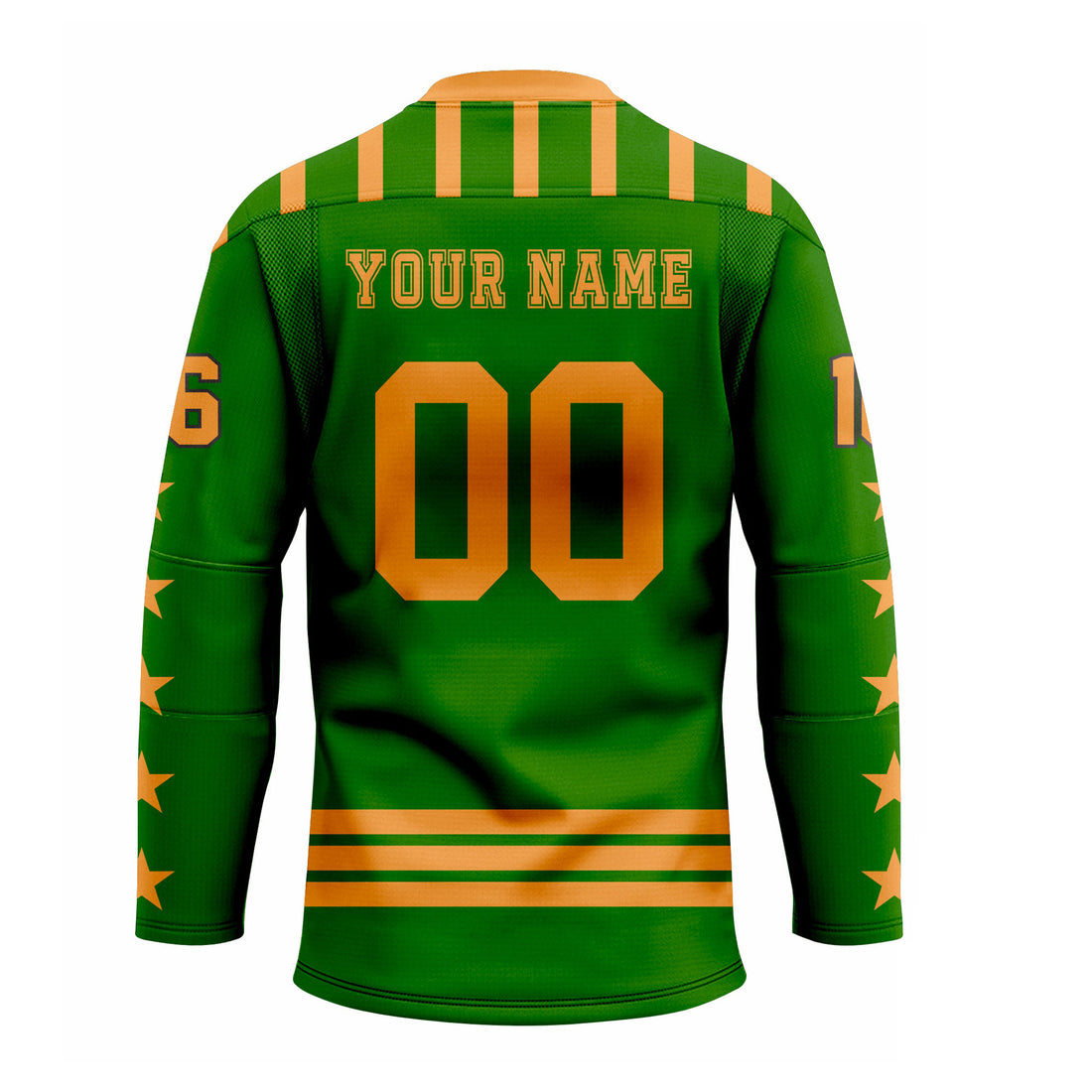 CUSTOM FOREST GREEN YELLOW HOCKEY JERSEY