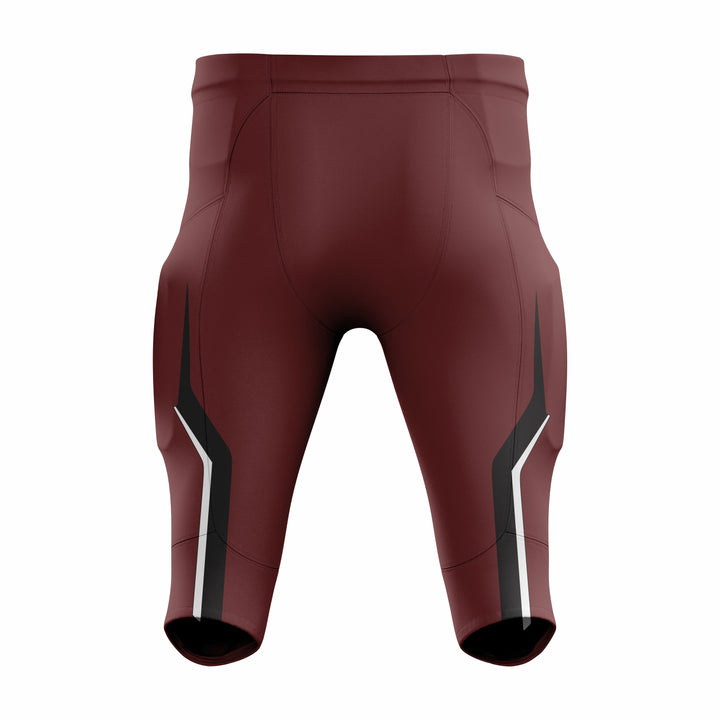 Custom Maroon & White American Football Pant
