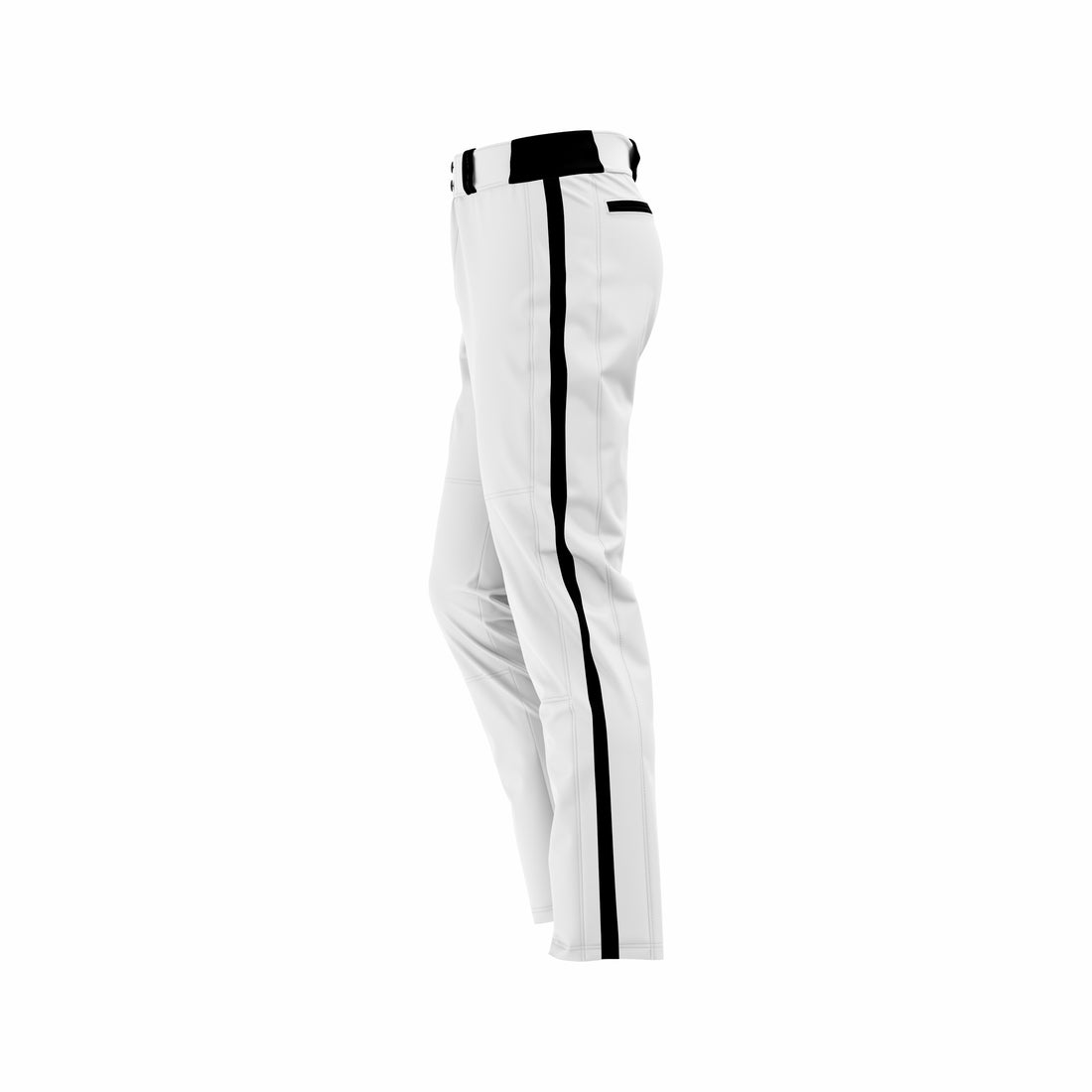 Custom White & Black Baseball Pant