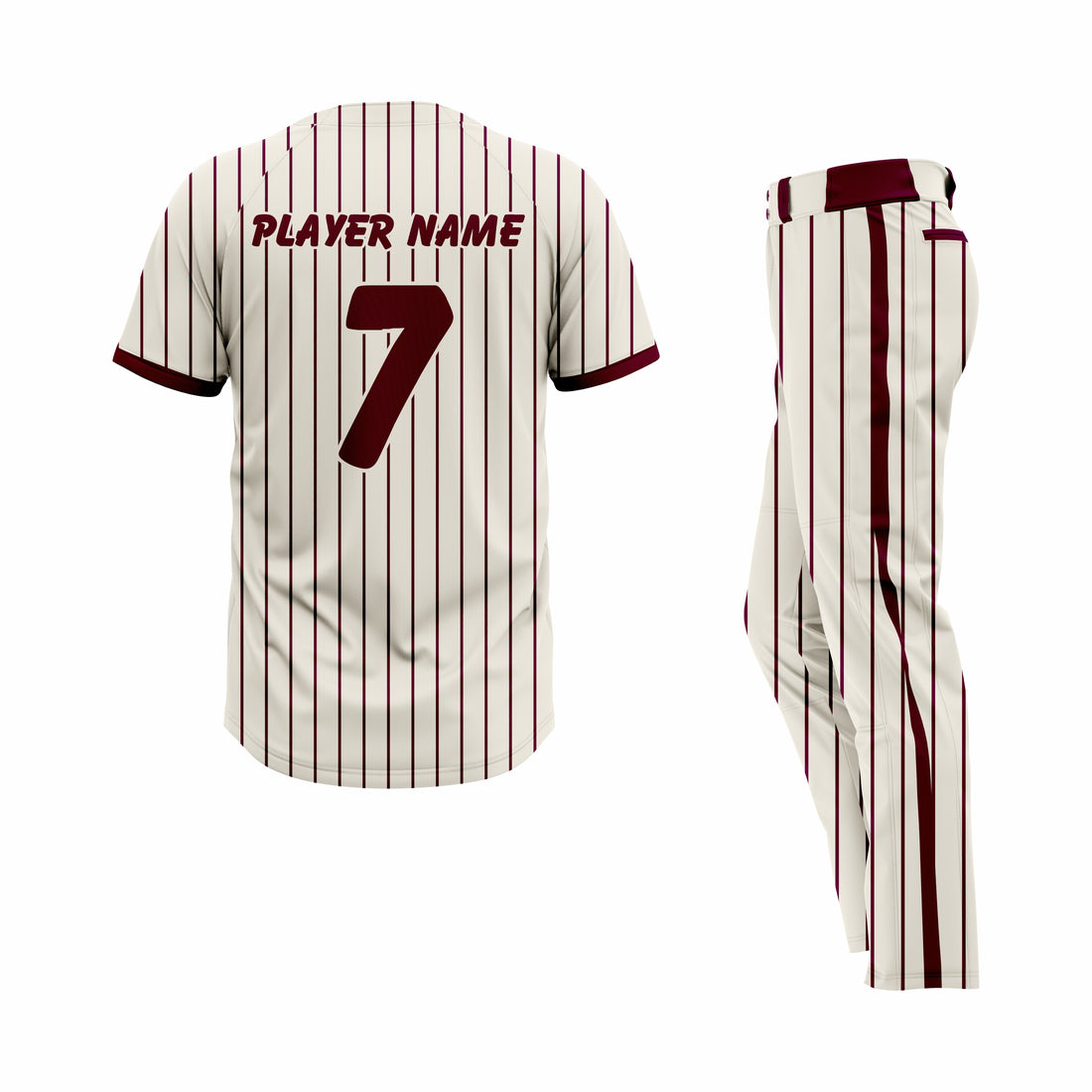 Custom Off White & Brown Authentic Softball Uniform