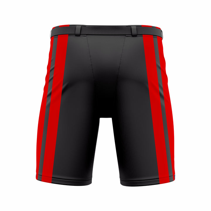 Custom Black Red Hockey Shell Short
