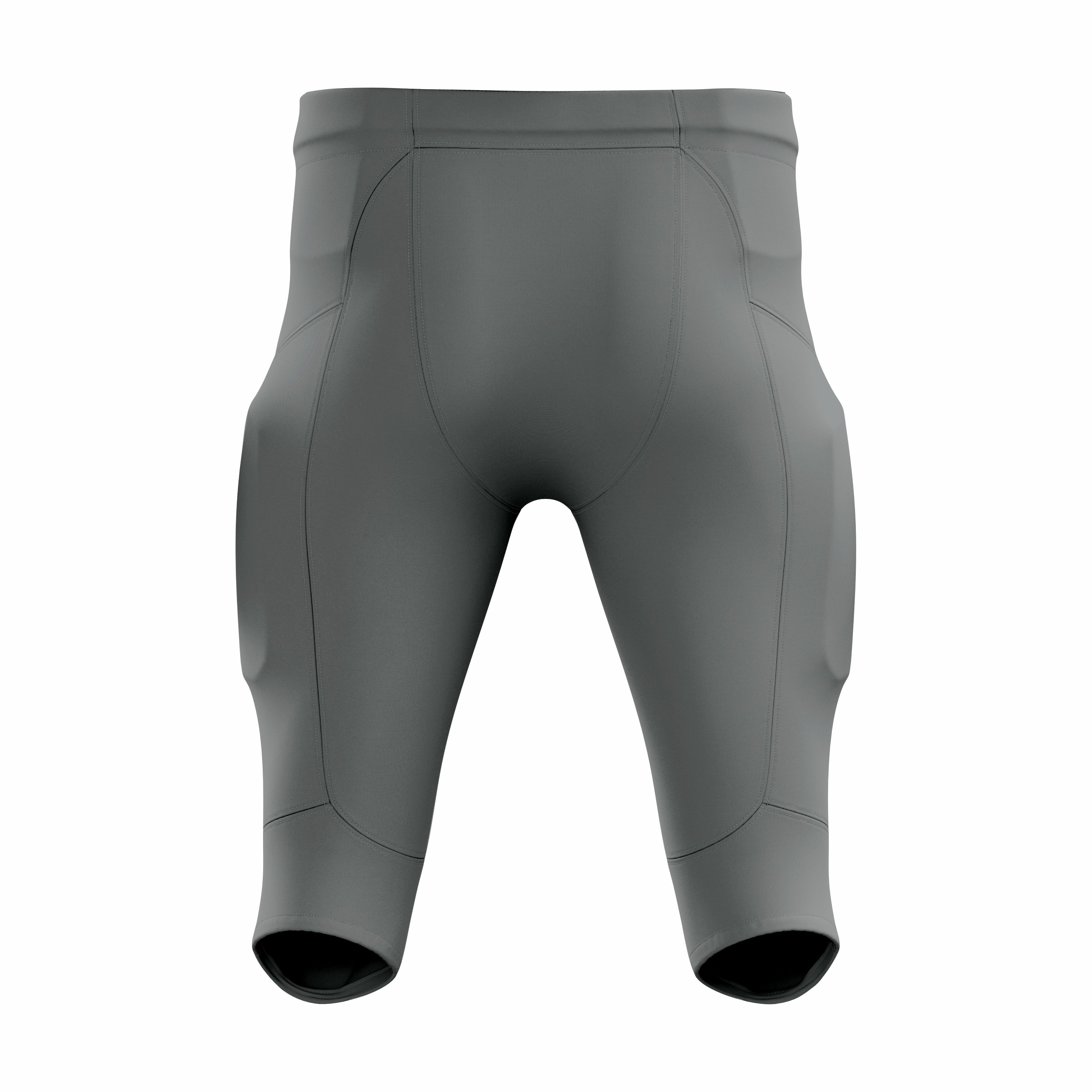 Custom Gray Authentic Integrated Football Pant (High Rise)