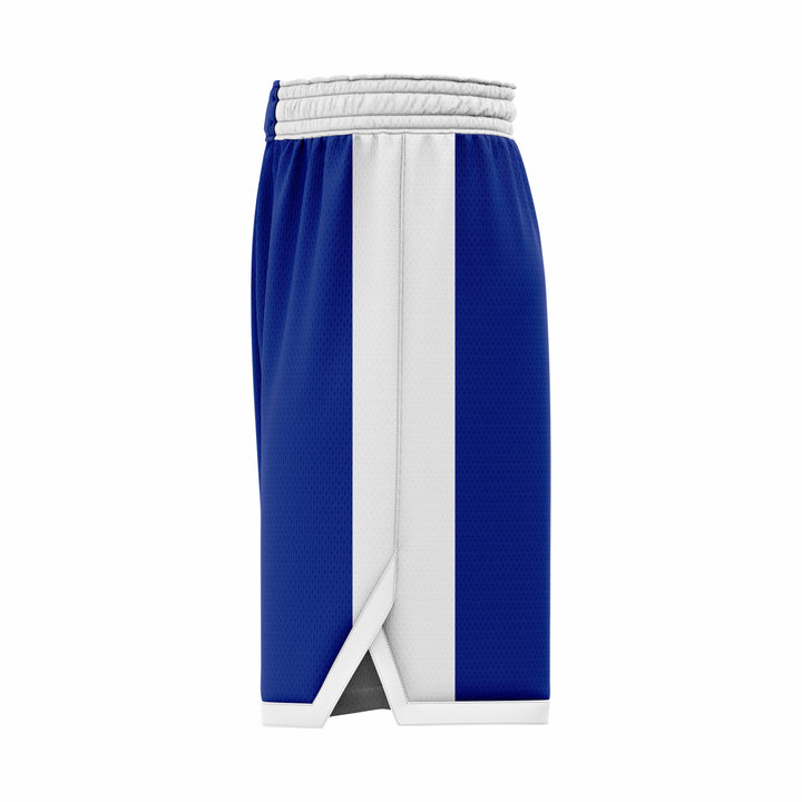 Custom White & Blue Authentic Basketball Shorts