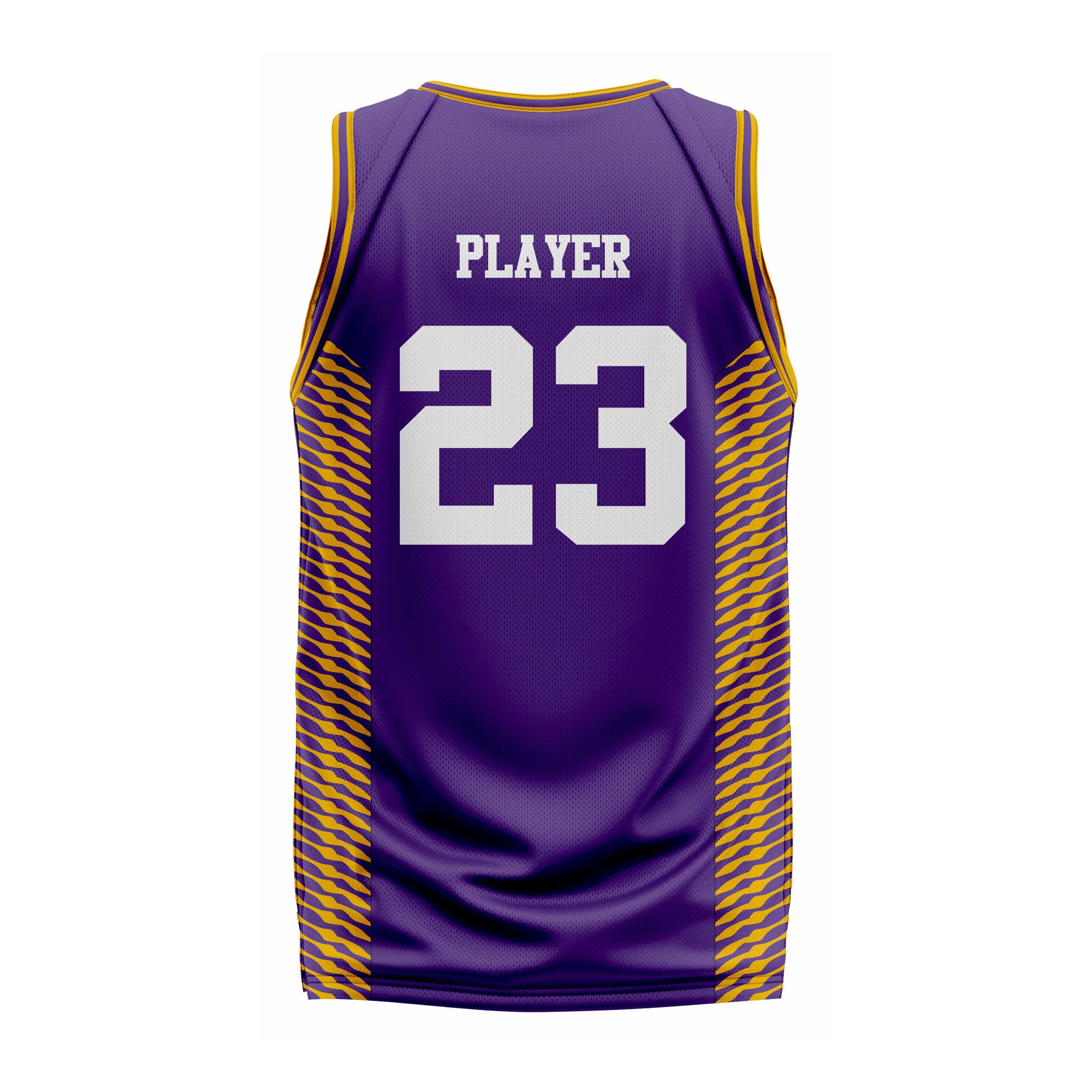 CUSTOM PURPLE YELLOW BASKETBALL JERSEY