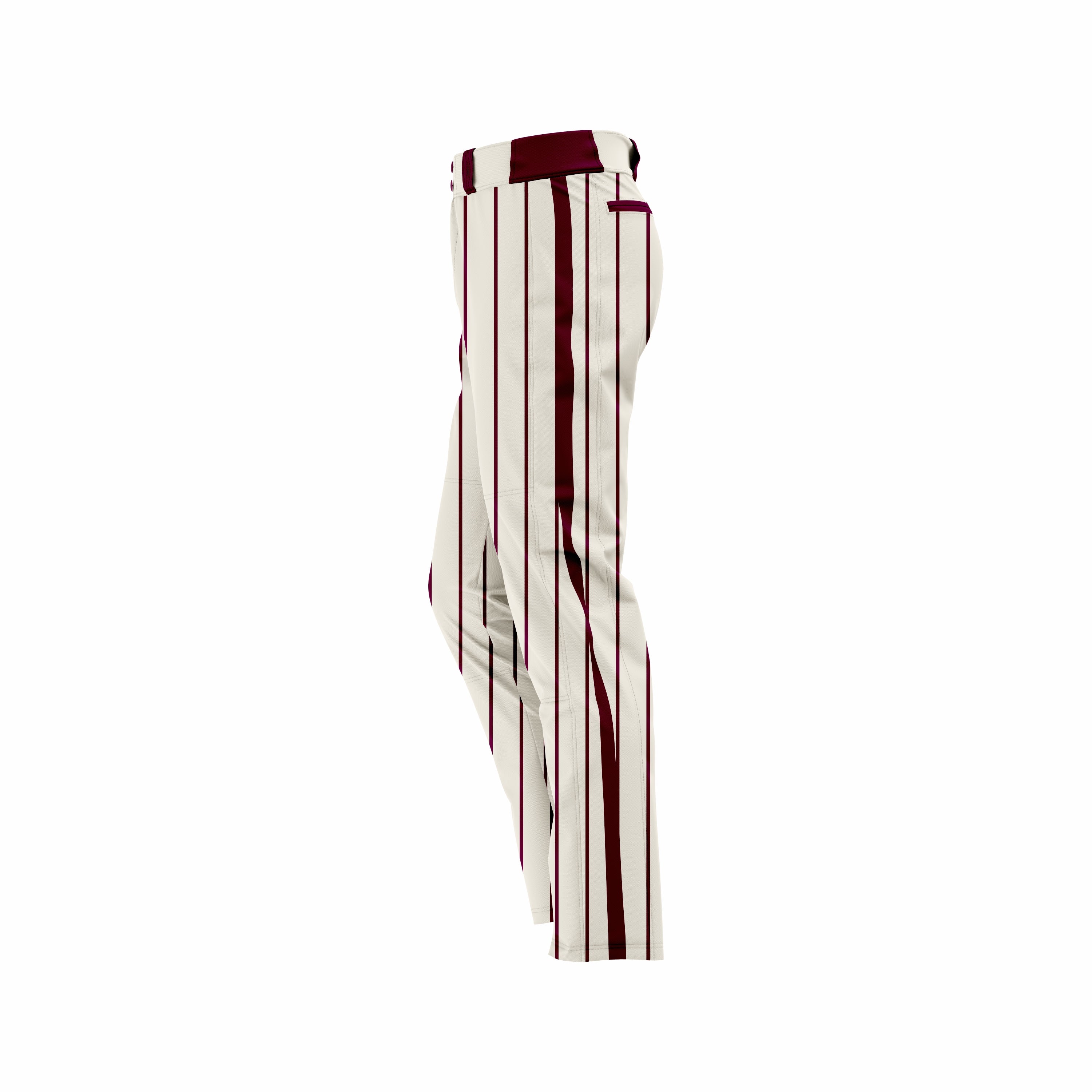 Custom Off White & Maroon softball Pant