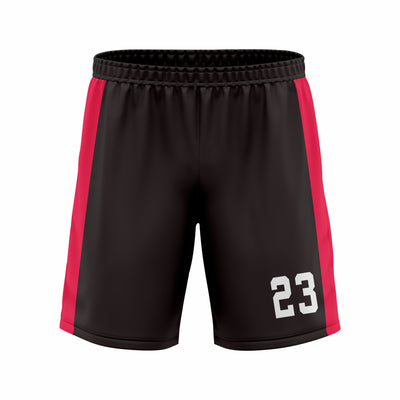 Custom Black Red Soccer Short