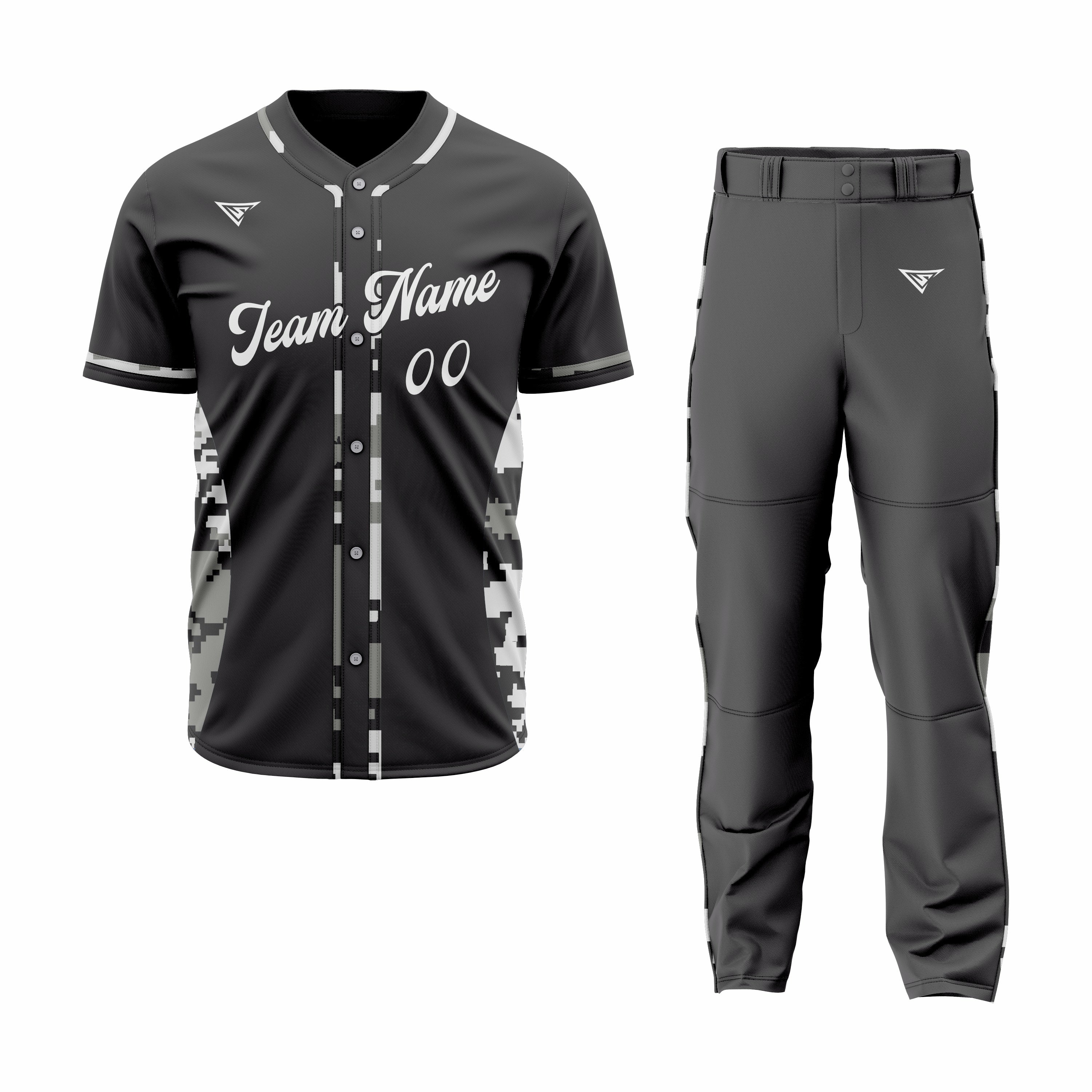 CUSTOM BLACK BASEBALL UNIFORM