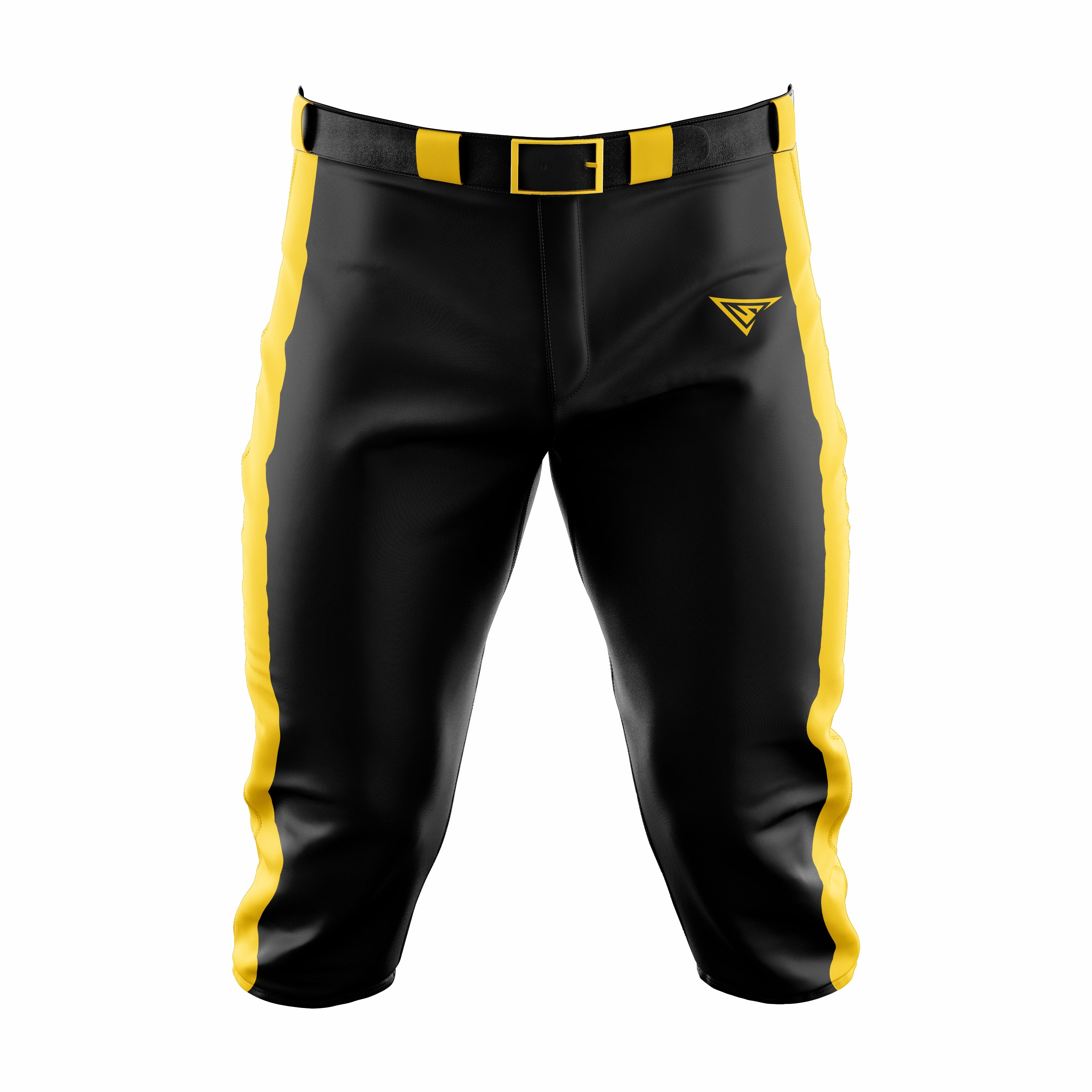 Custom Black & Yellow softball Knicker Pant
